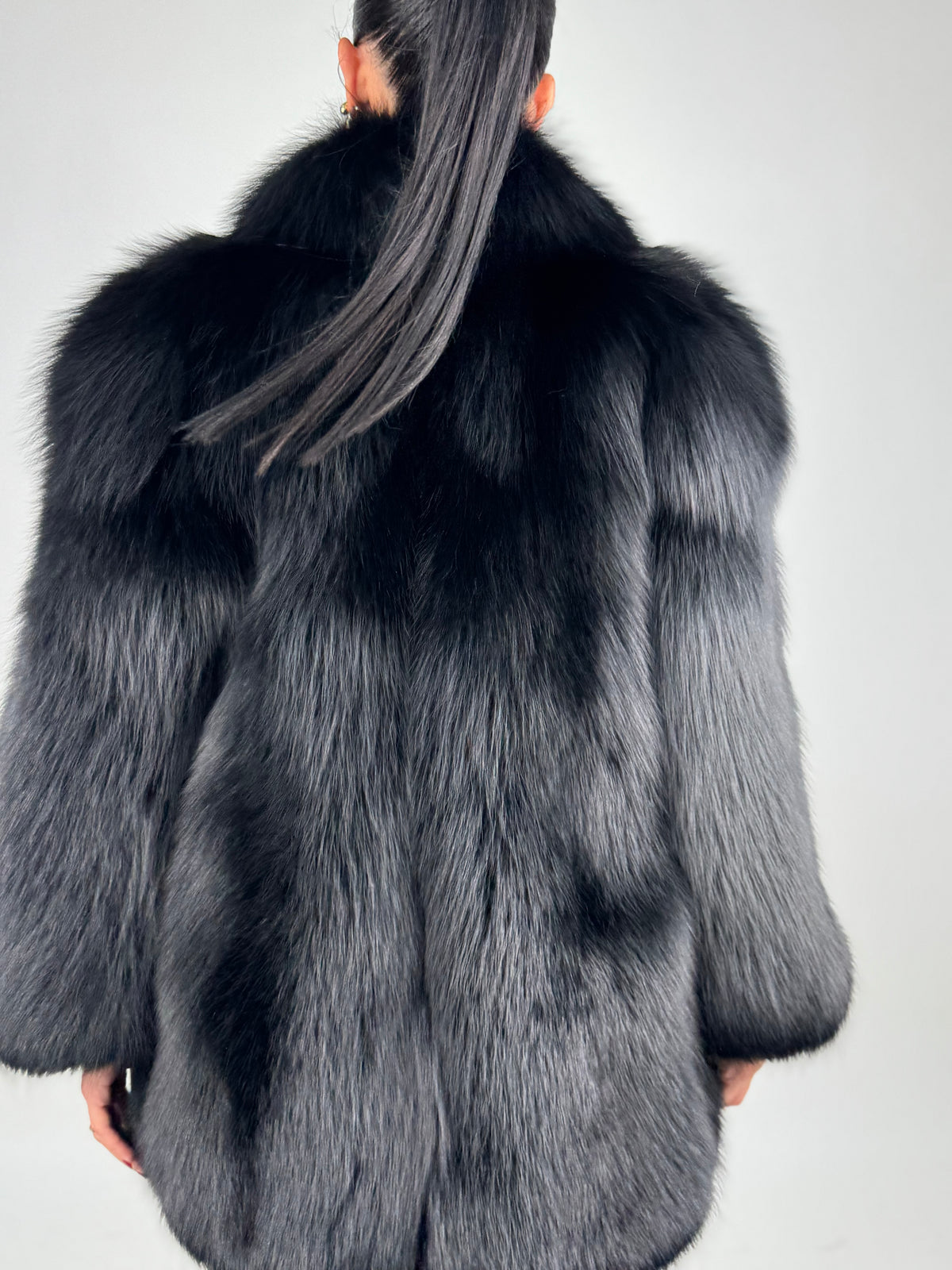 Giacca in volpe black N226