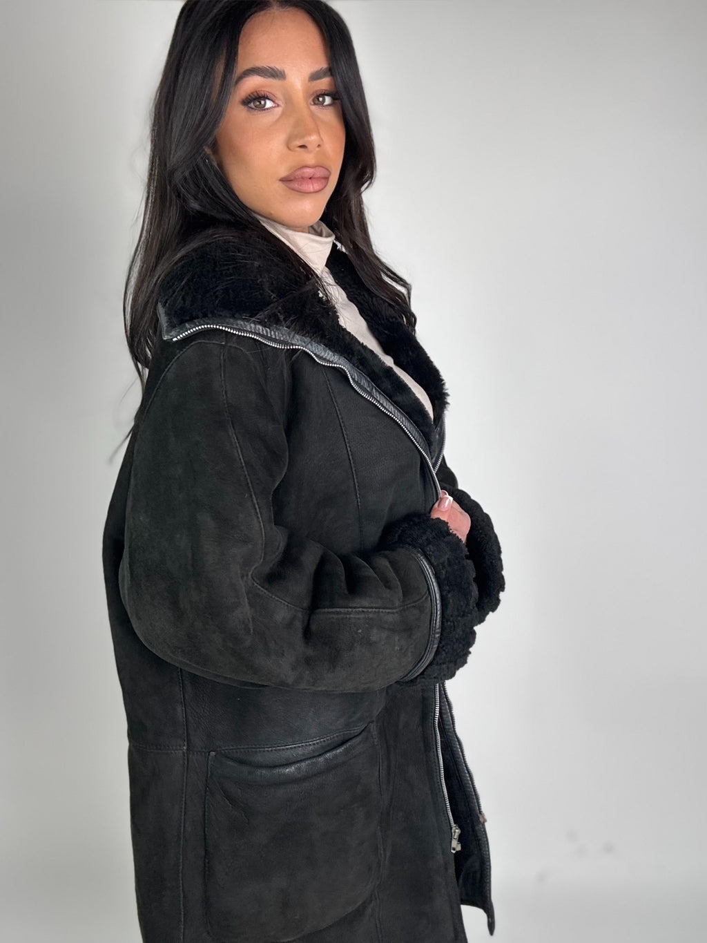 Shearling coat N189