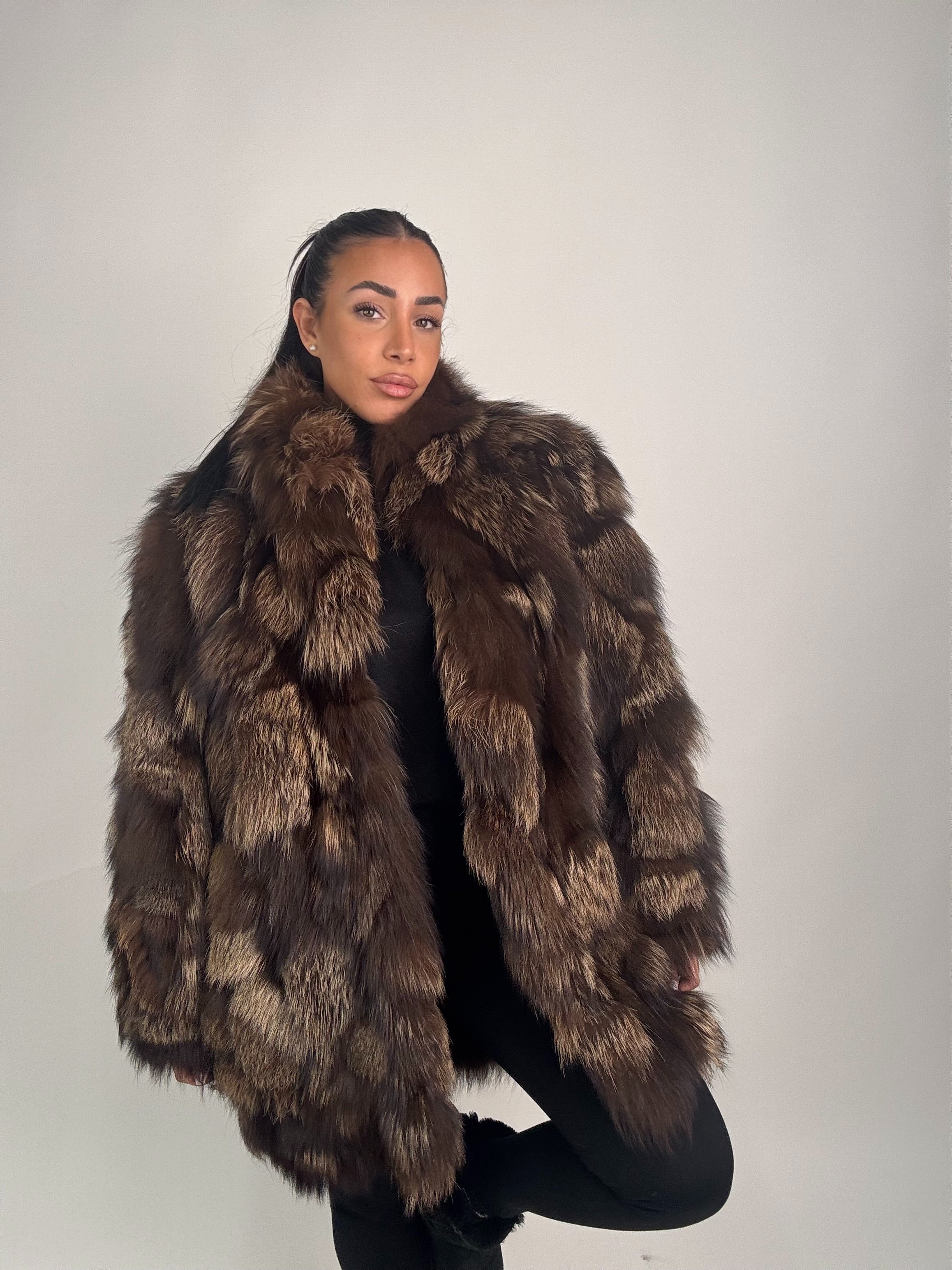 Giacca in volpe silver N106