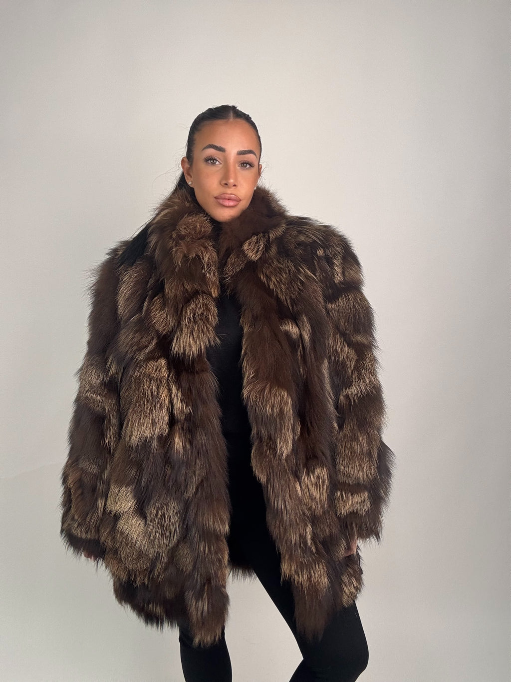 Giacca in volpe silver N106