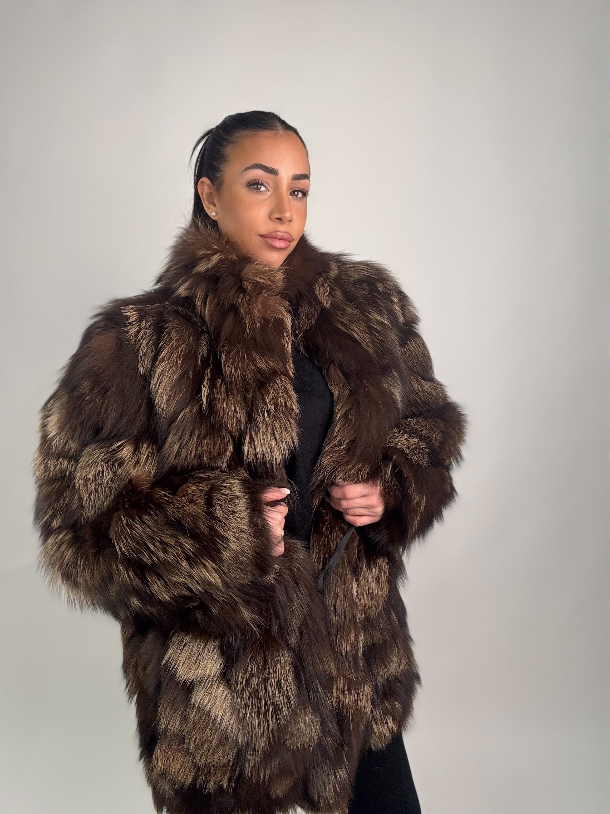 Giacca in volpe silver N106