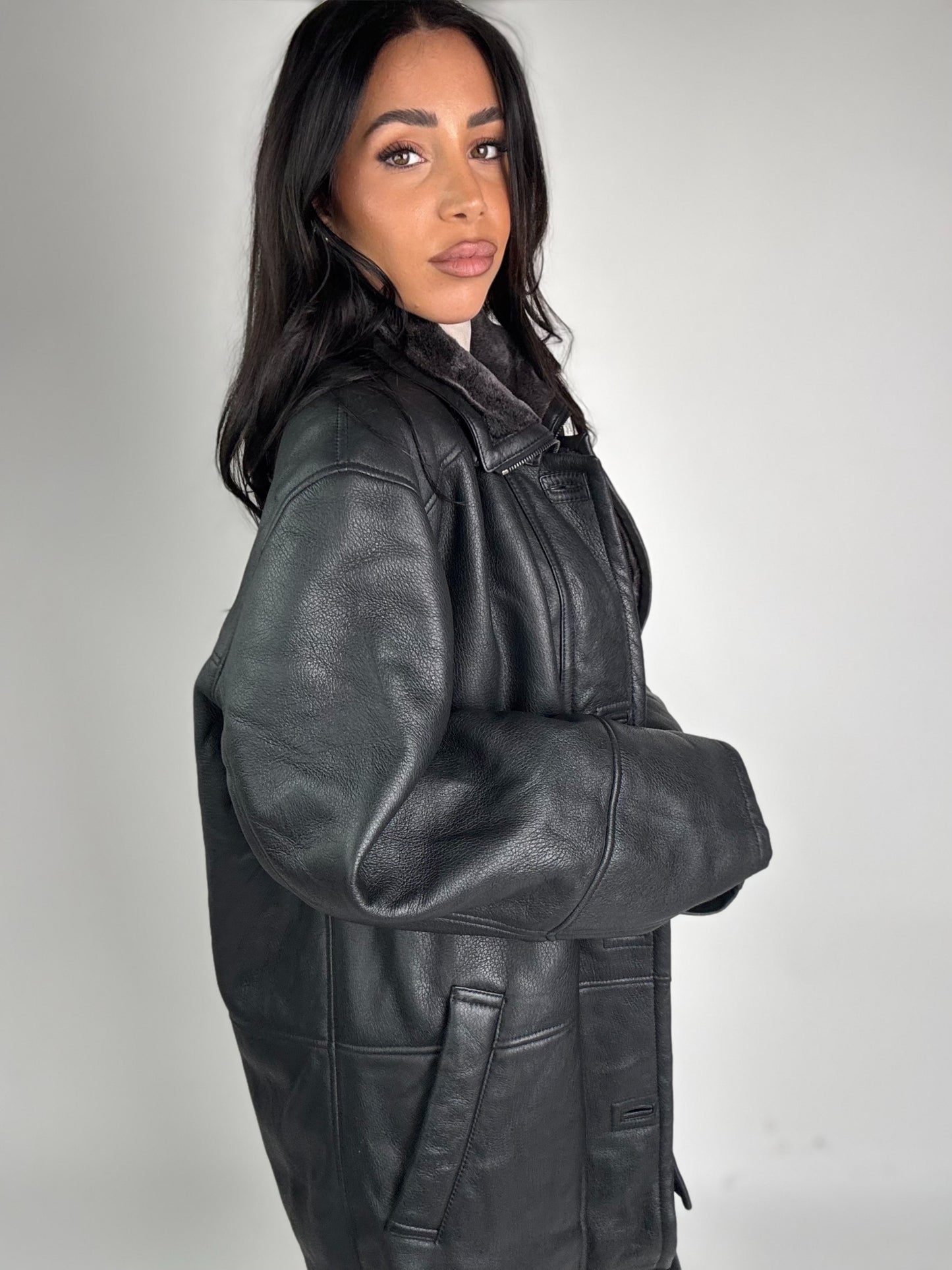Shearling coat N195