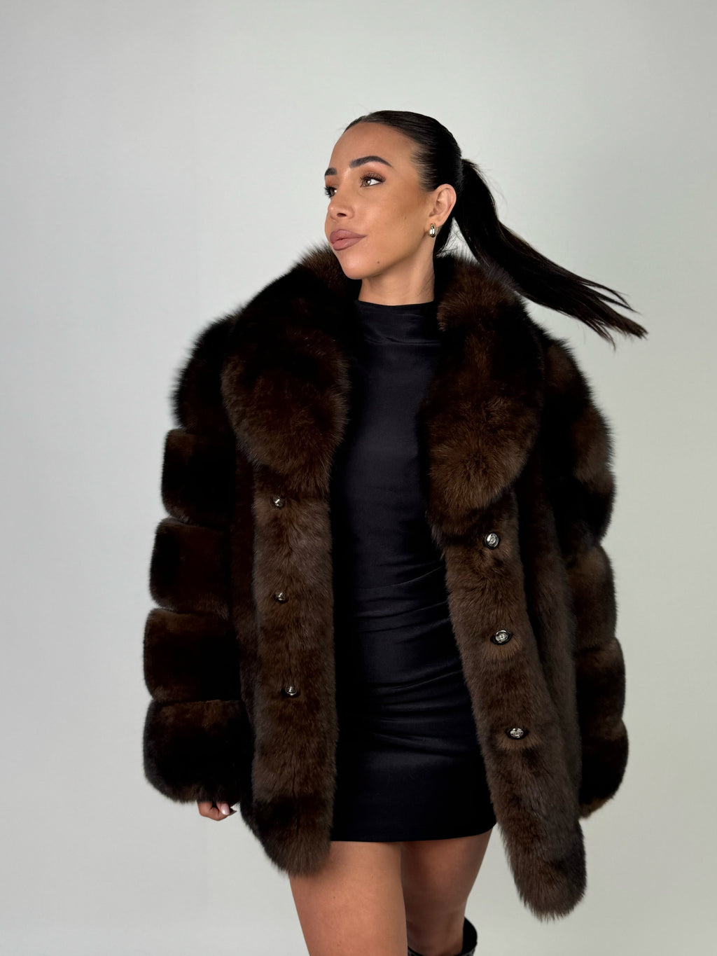 Giacca Michelle in volpe brown