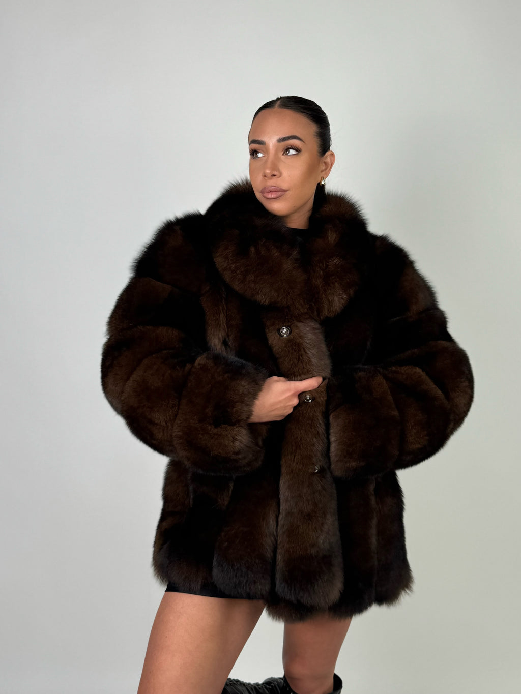 Giacca Michelle in volpe brown