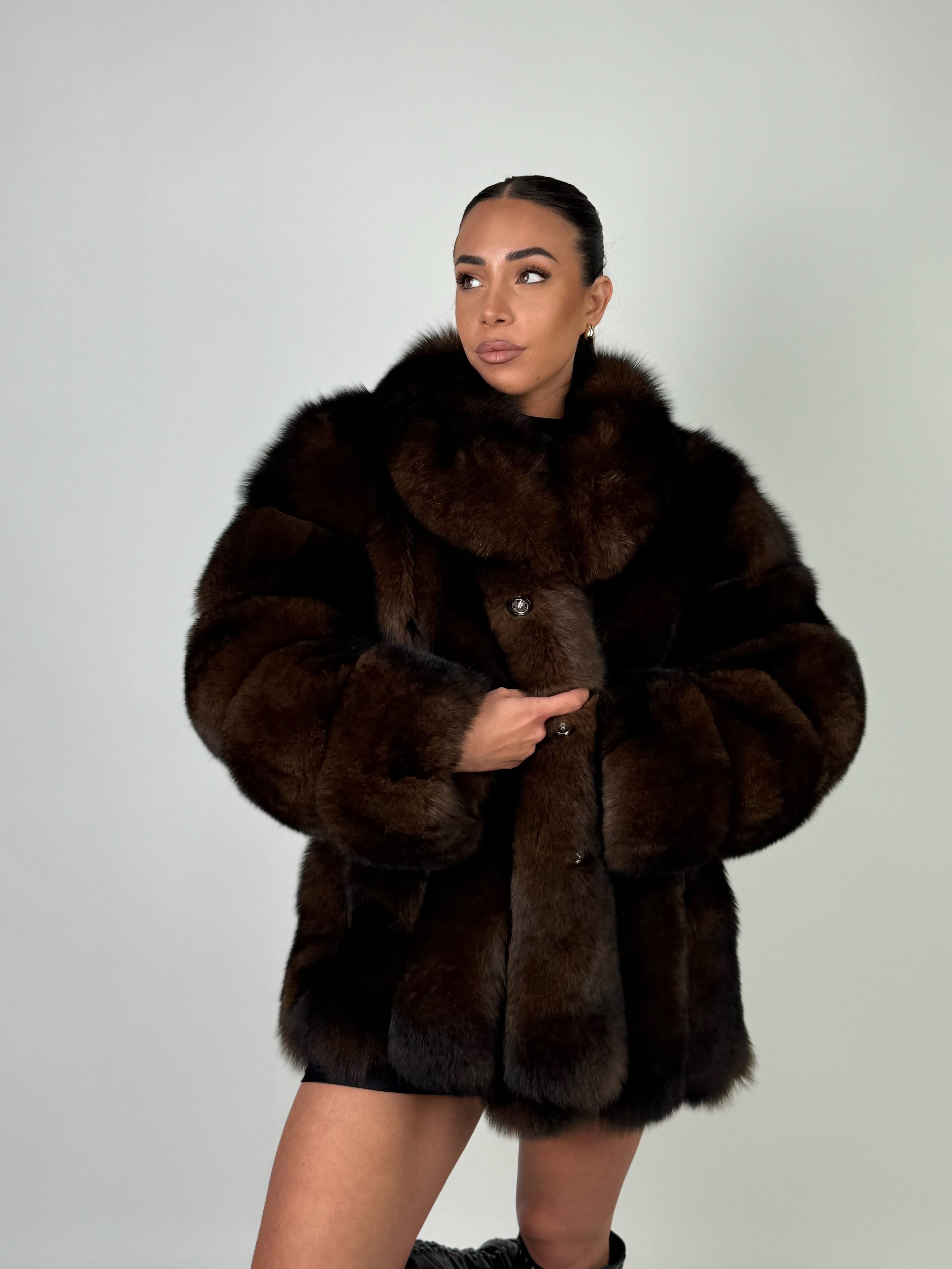 Giacca Michelle in volpe brown