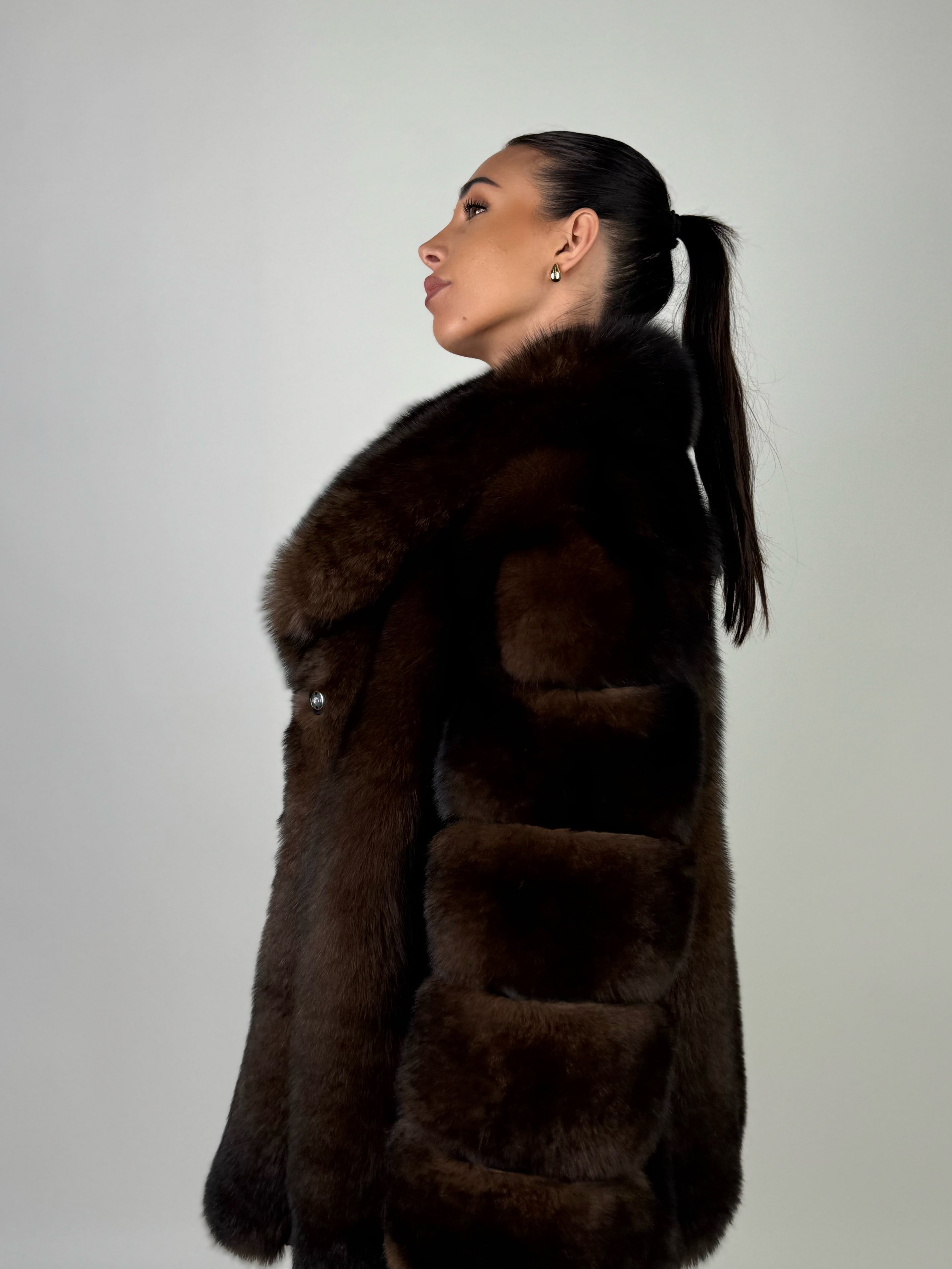 Giacca Michelle in volpe brown