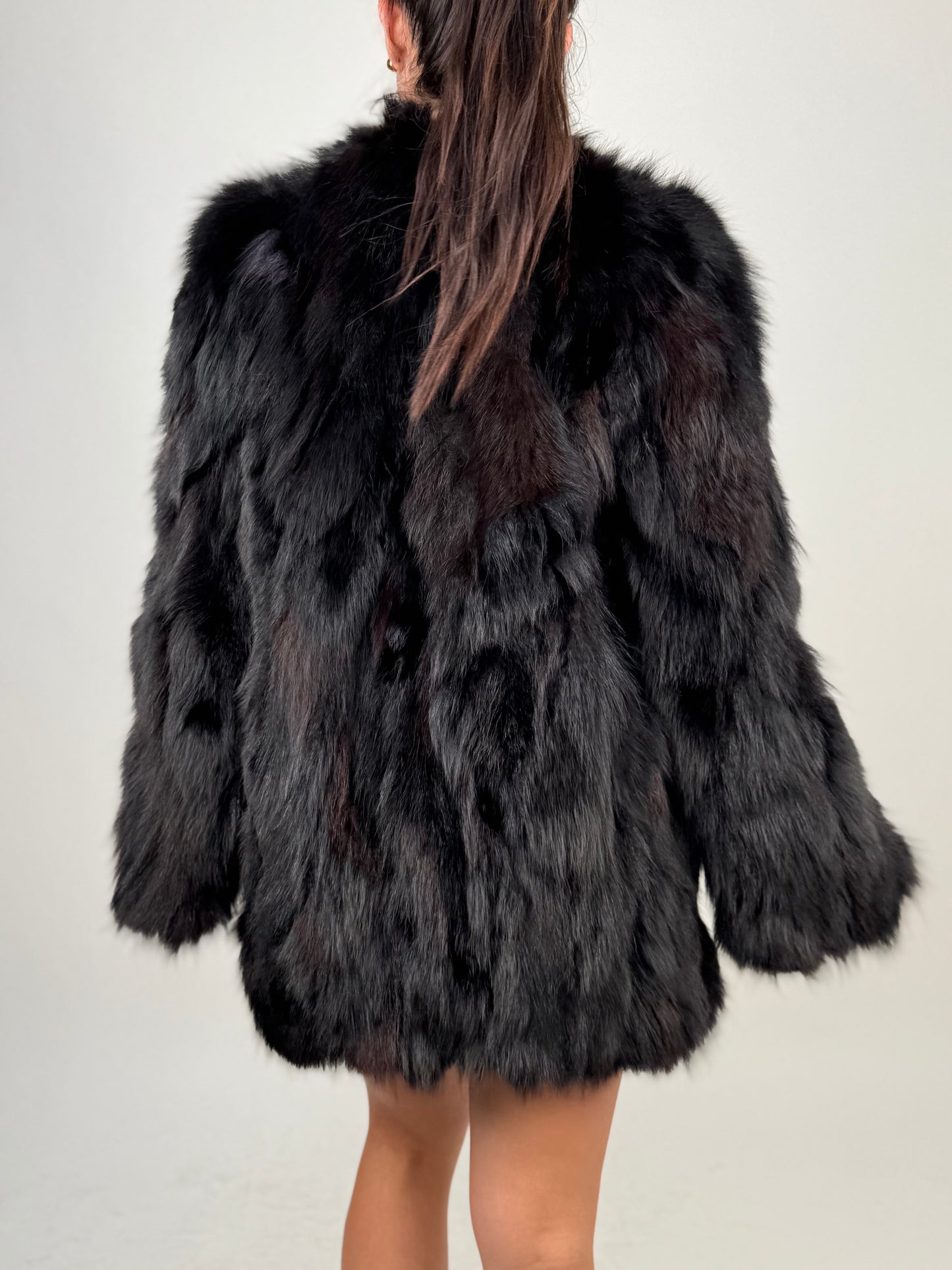 Giacca in volpe black N77