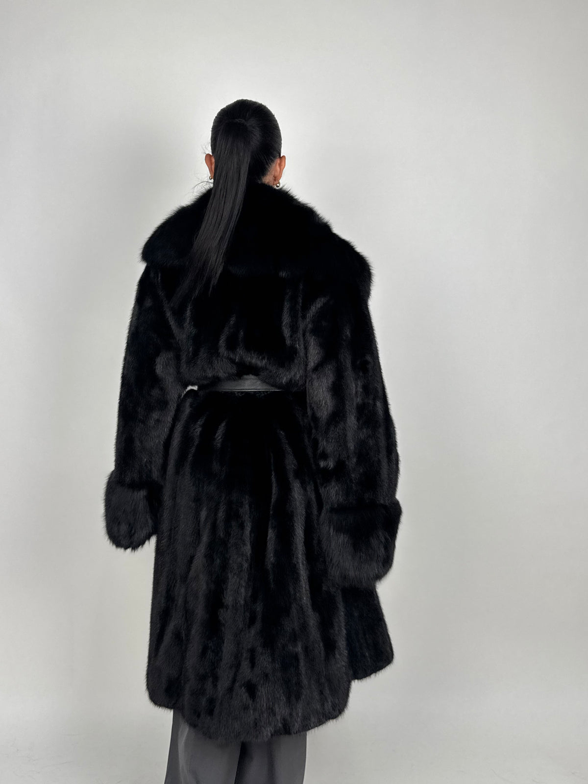 Cappotto in visone e zibellino N664
