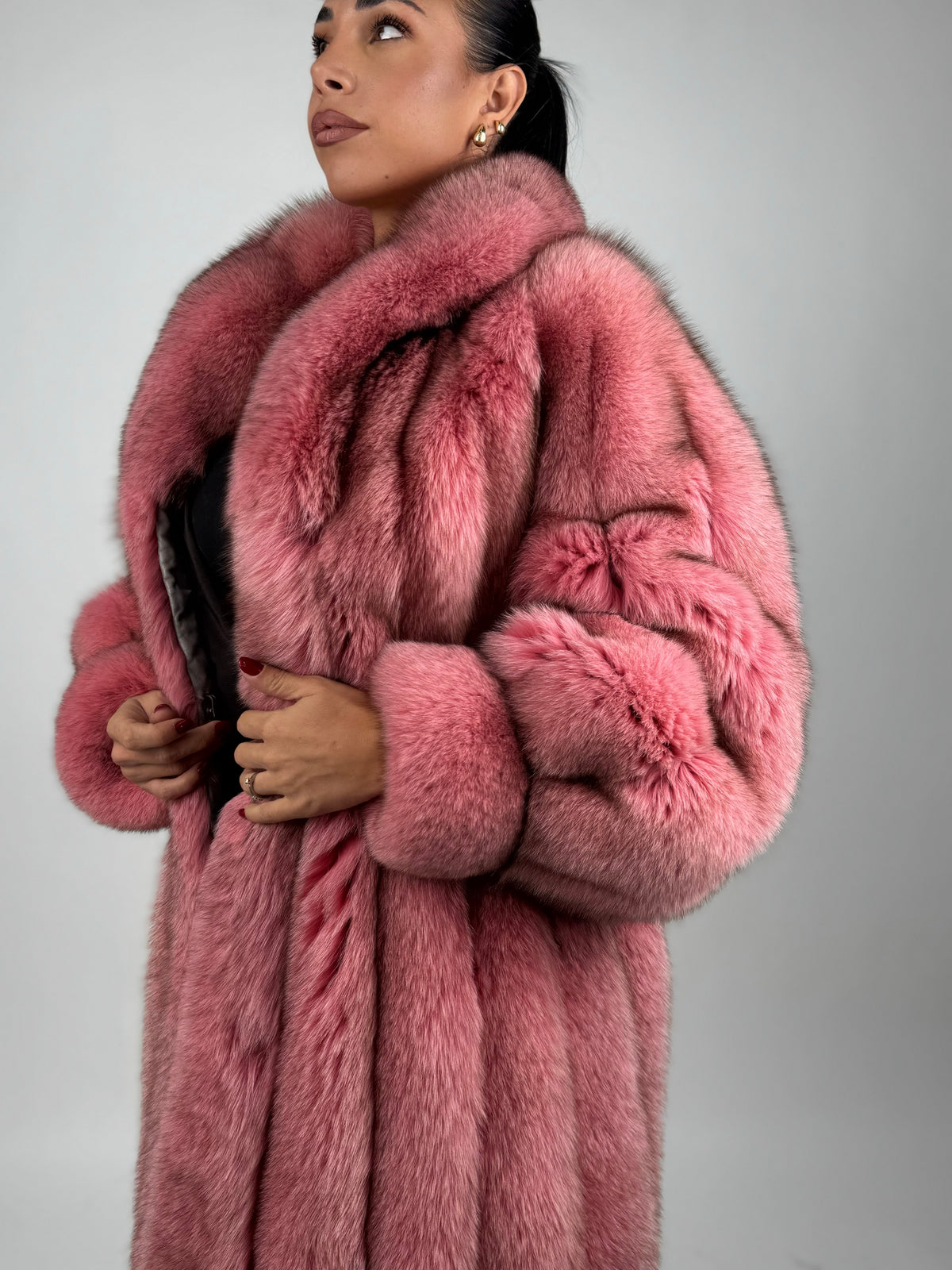 Giacca in volpe pink N225