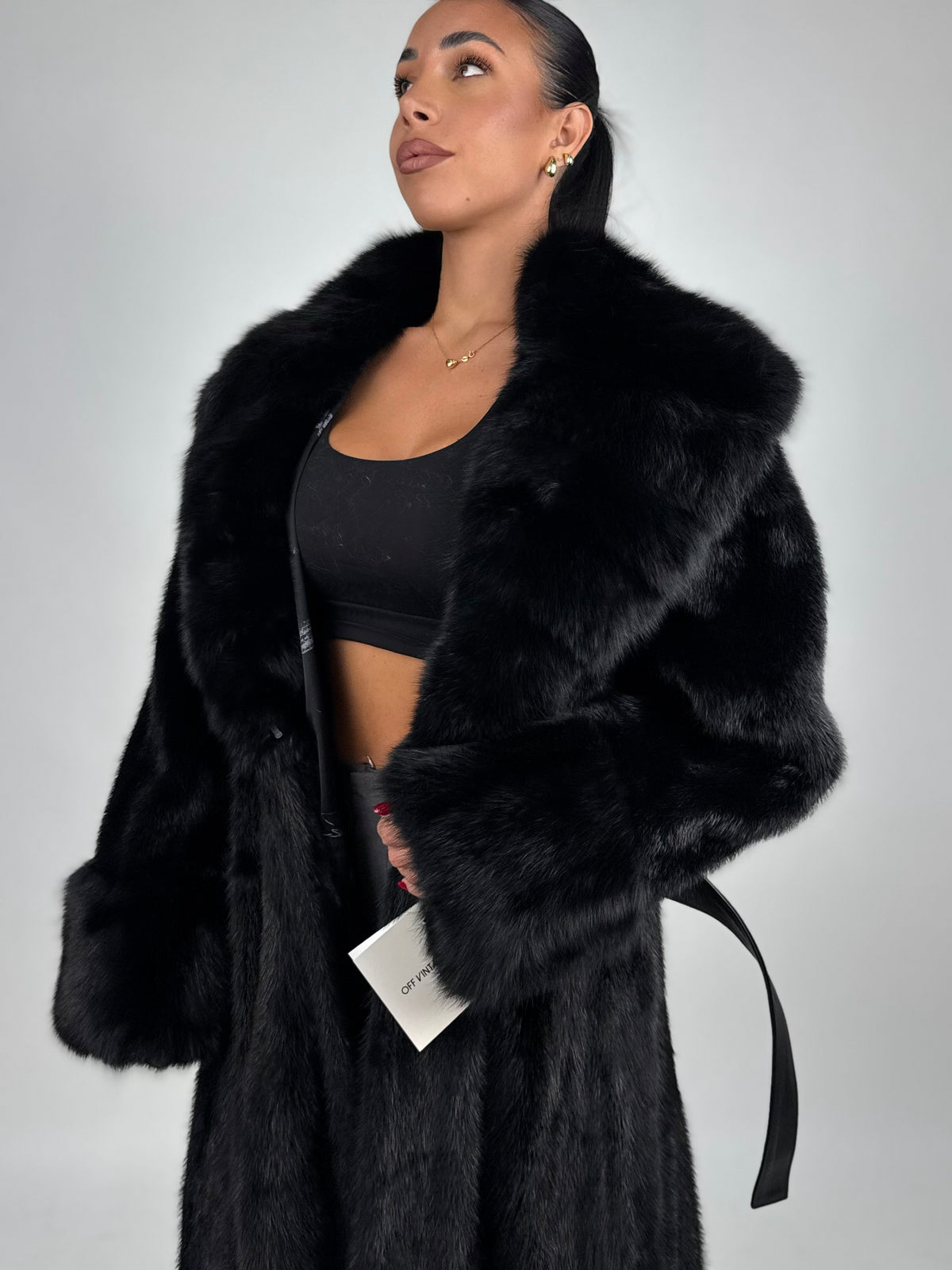 Cappotto in visone e zibellino N664