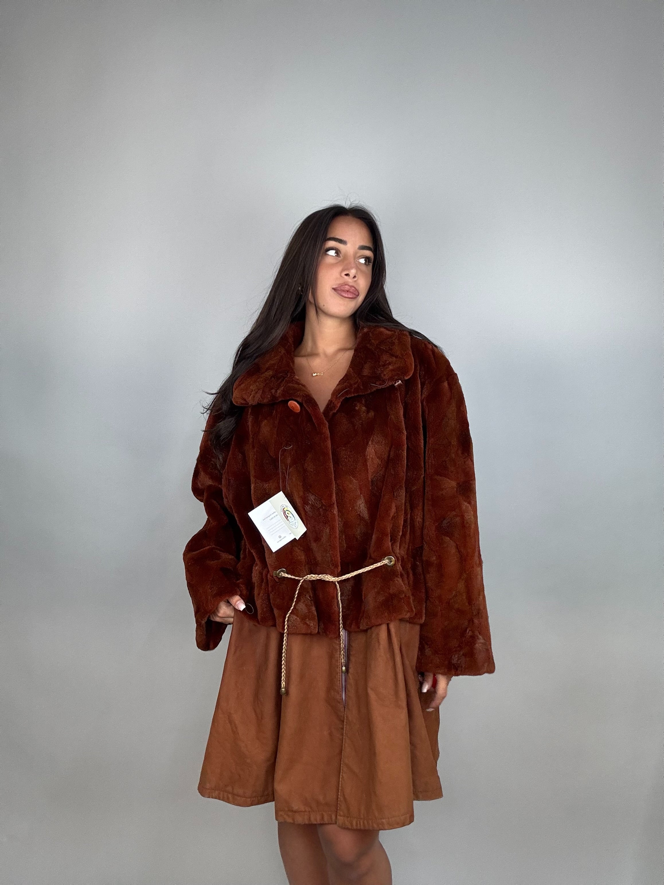 Giacca in visone rasato