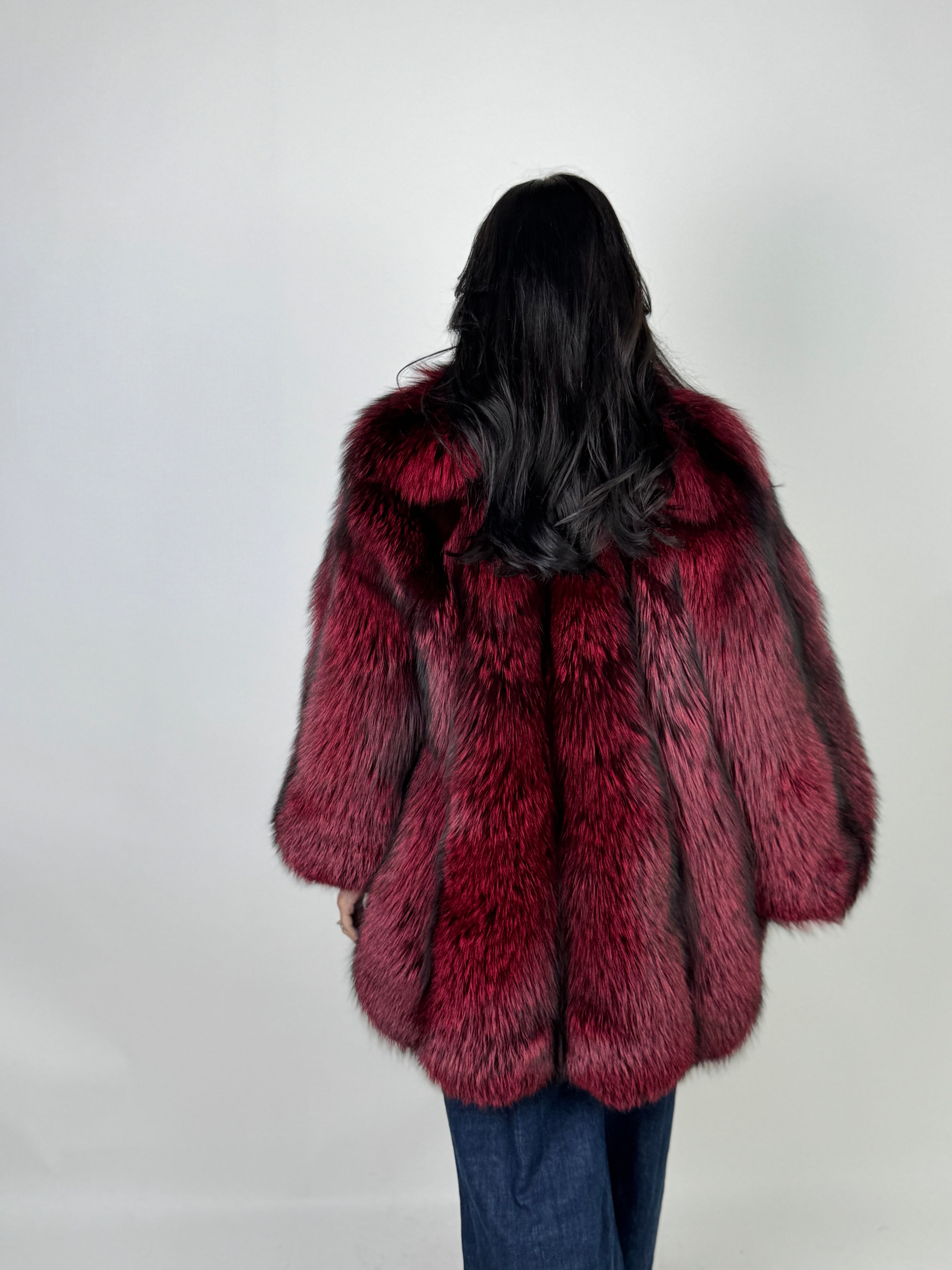 Giacca in volpe argentata N607