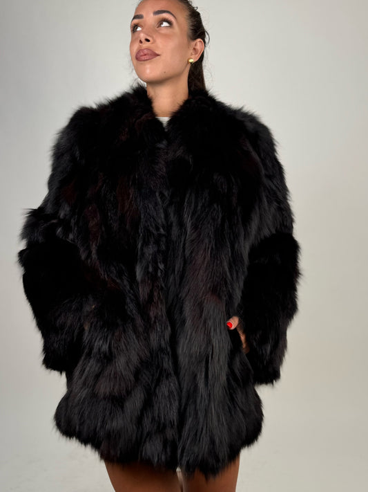 Giacca in volpe black N77