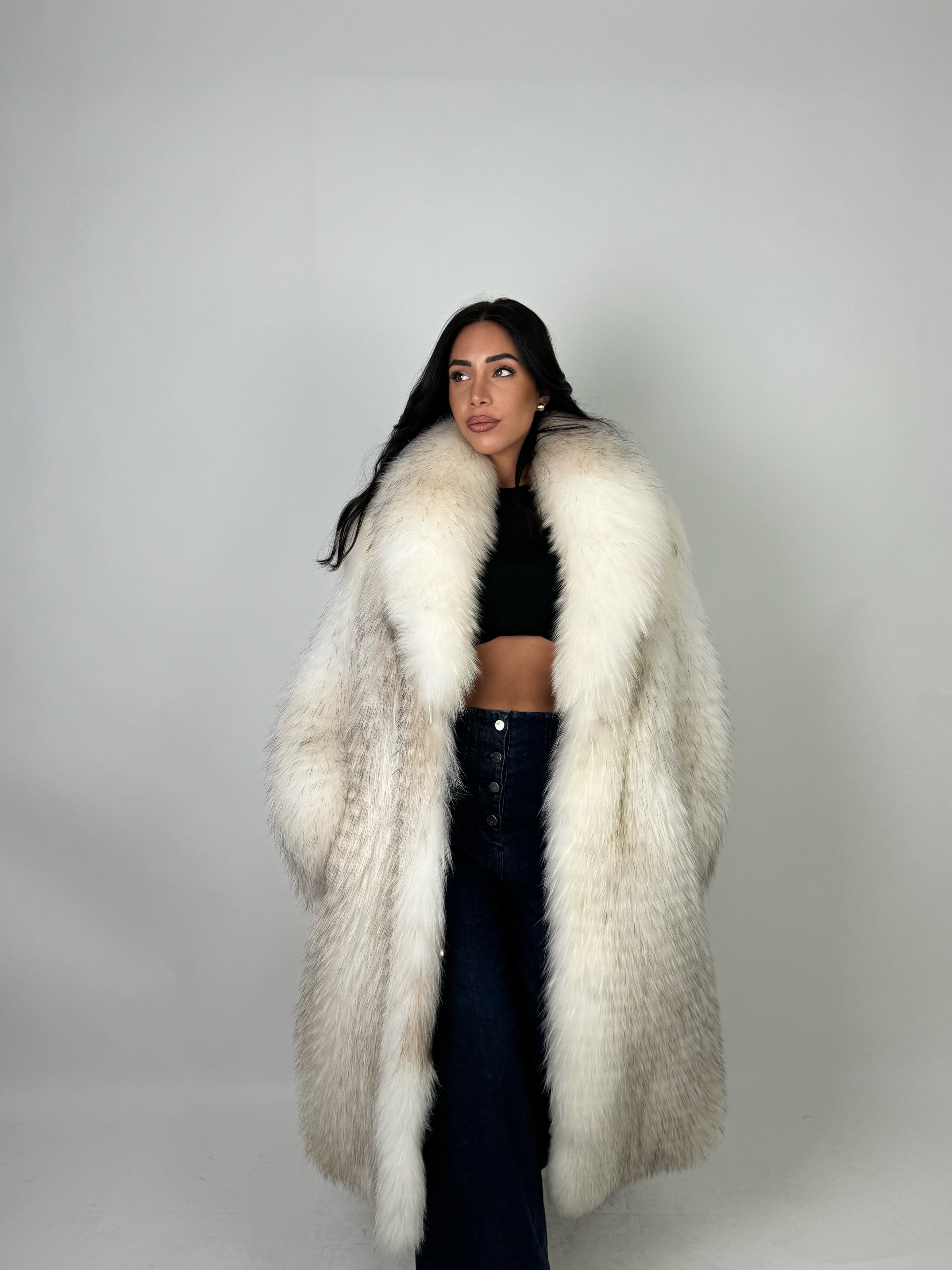 Cappotto in volpe shadow frost N603