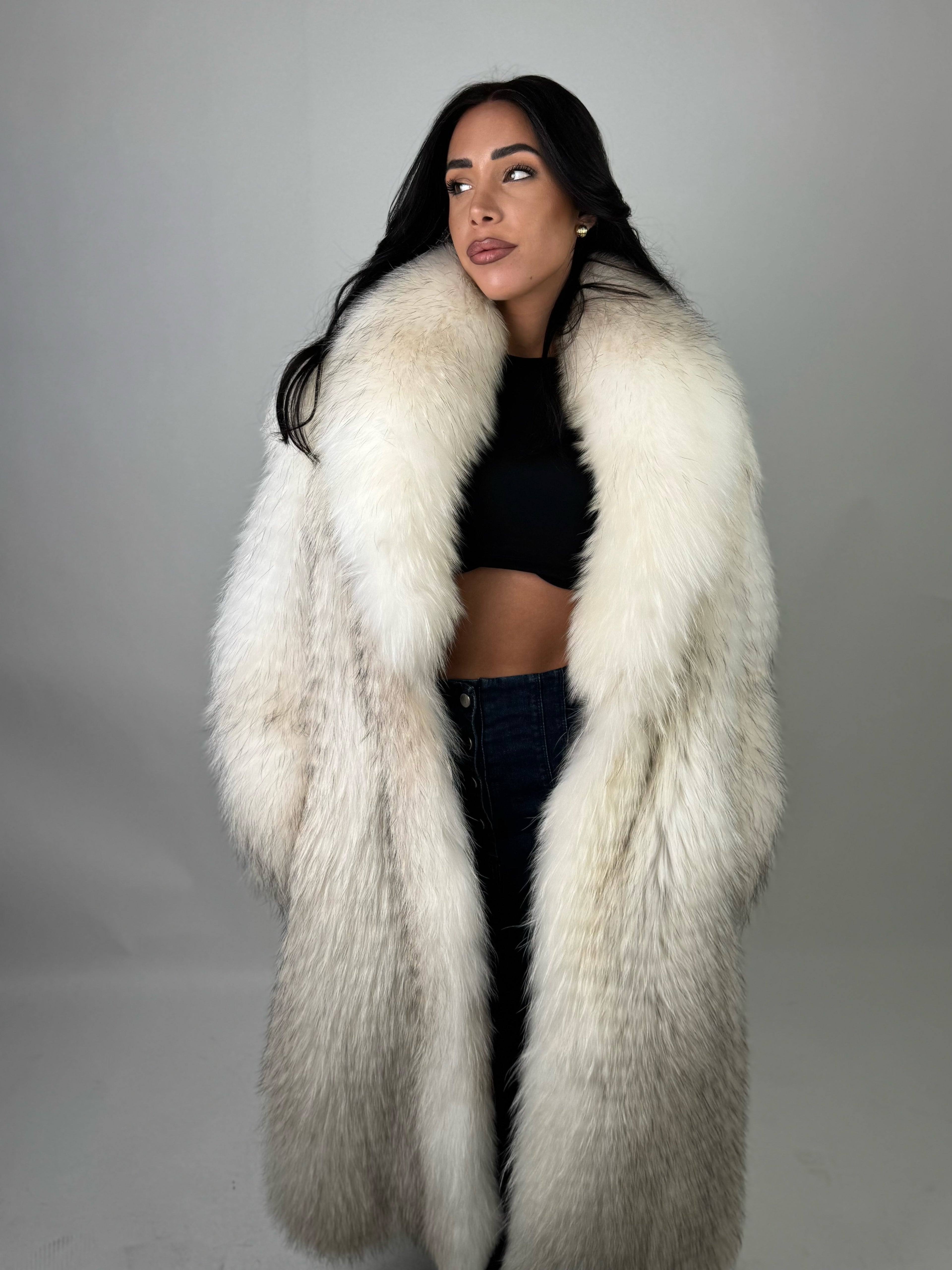 Cappotto in volpe shadow frost N603