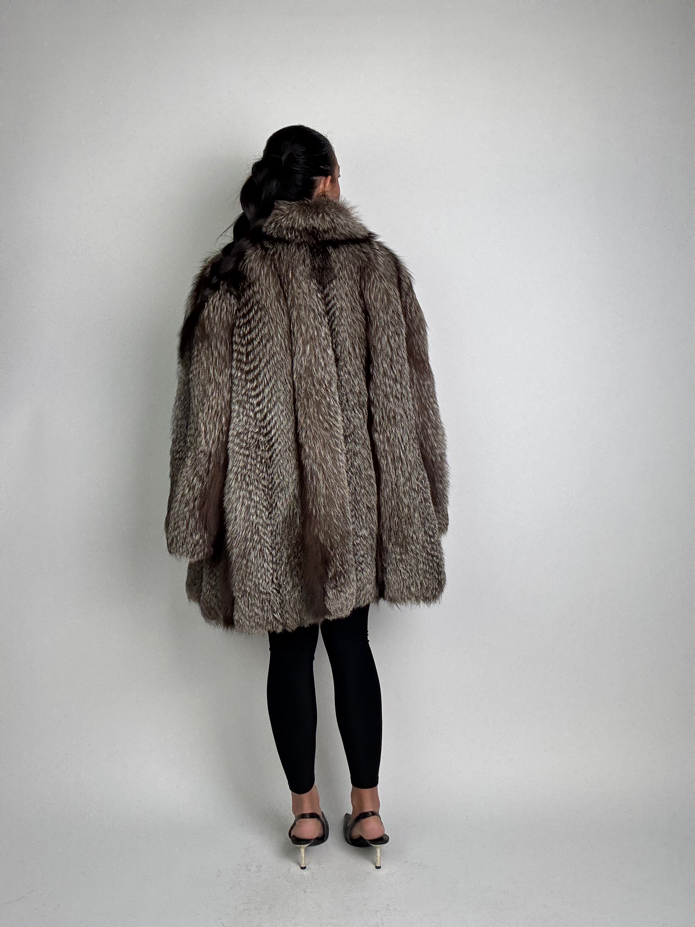 Cappotto in volpe argentata N897