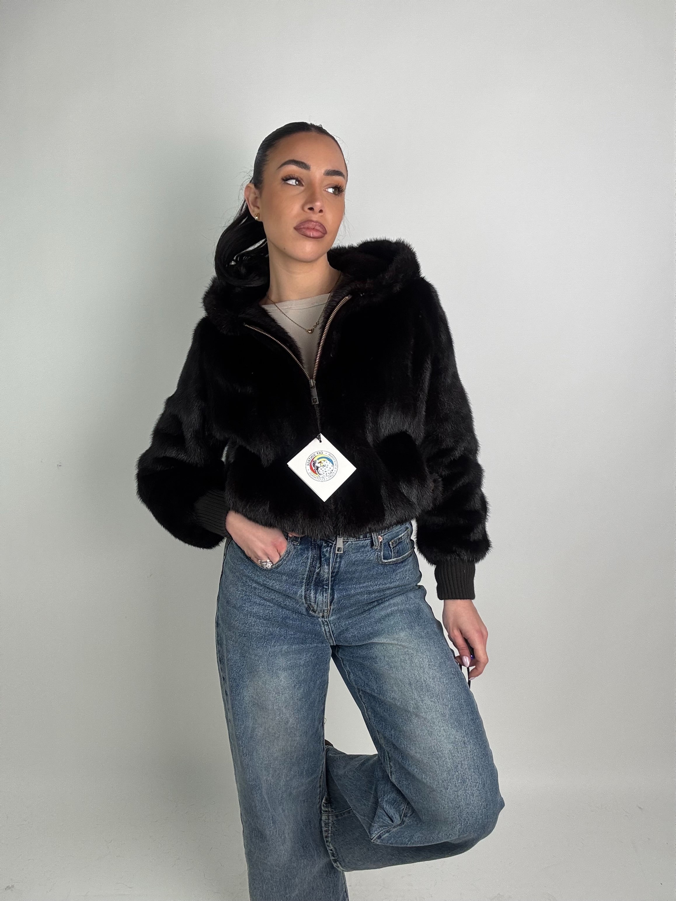 Mink Bomber Jacket