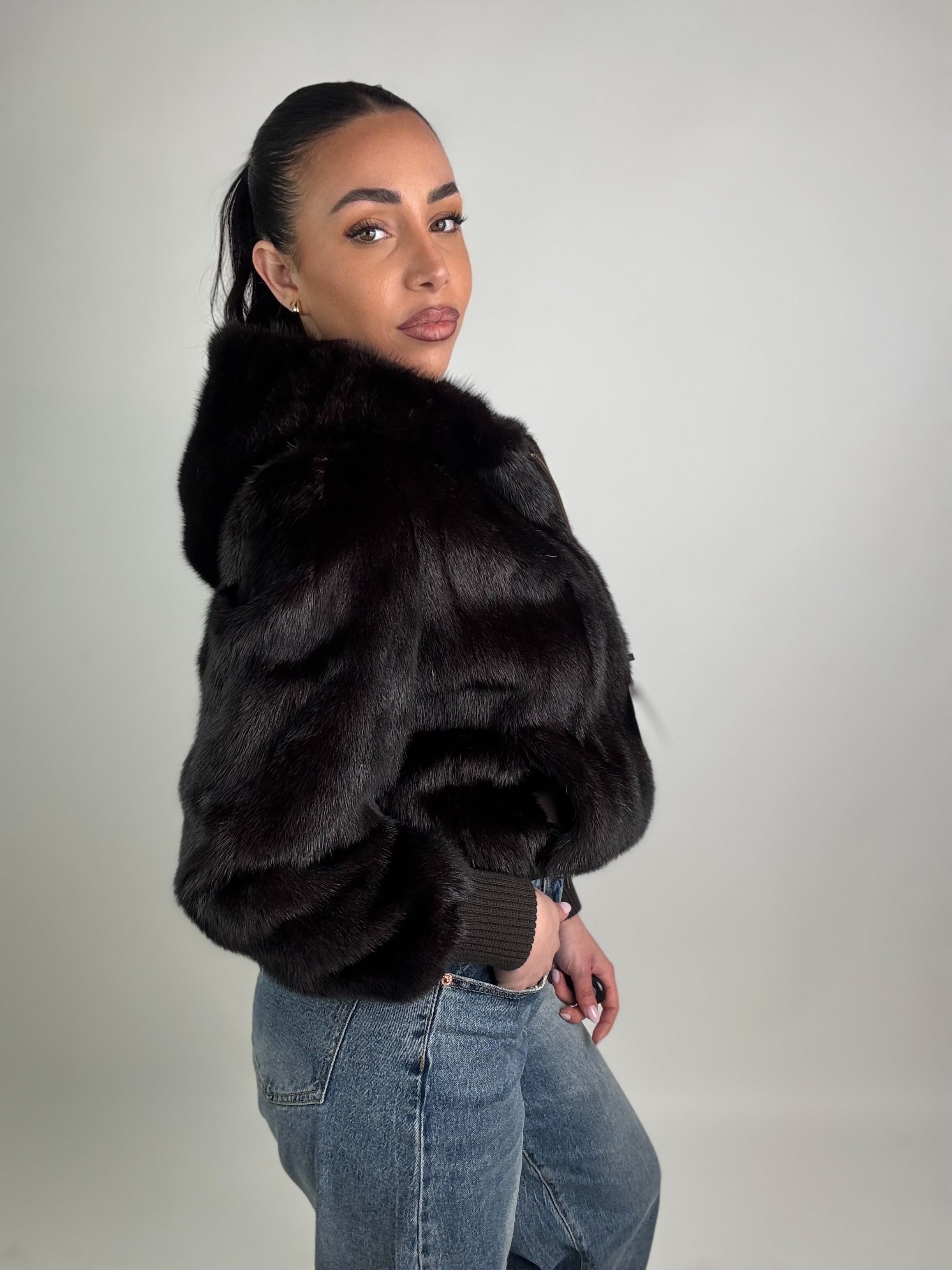 Mink Bomber Jacket