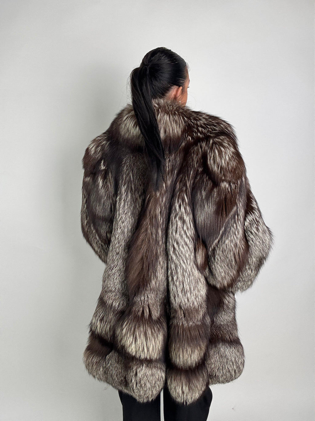 Giacca in volpe argentata N110