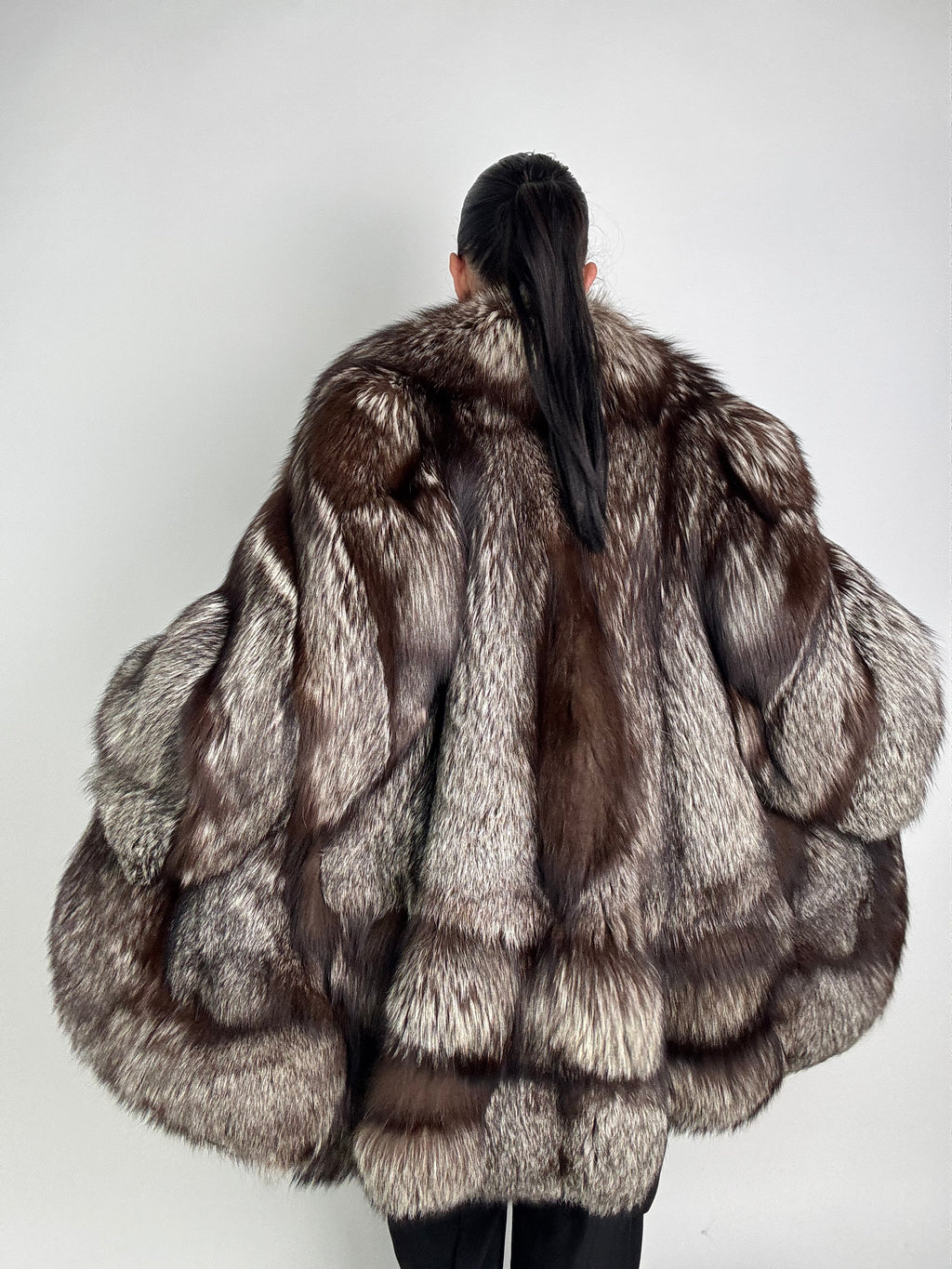 Giacca in volpe argentata N110