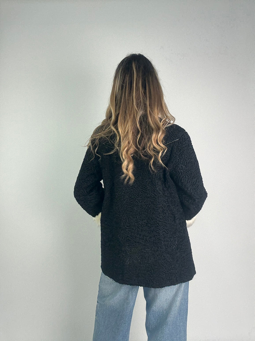 Giacca in astrakan e visone N22