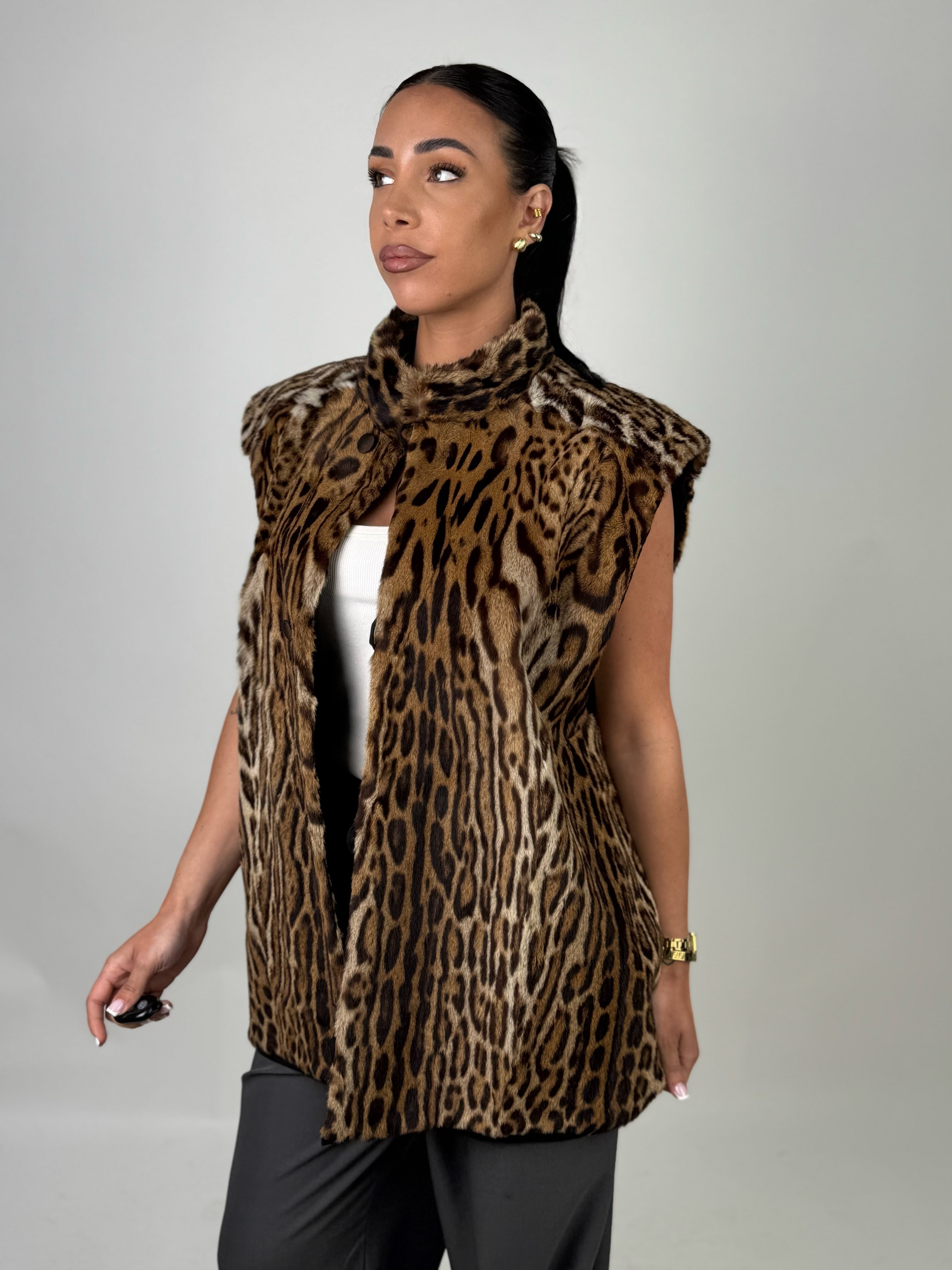 Smanicato in leopardo reversibile N76