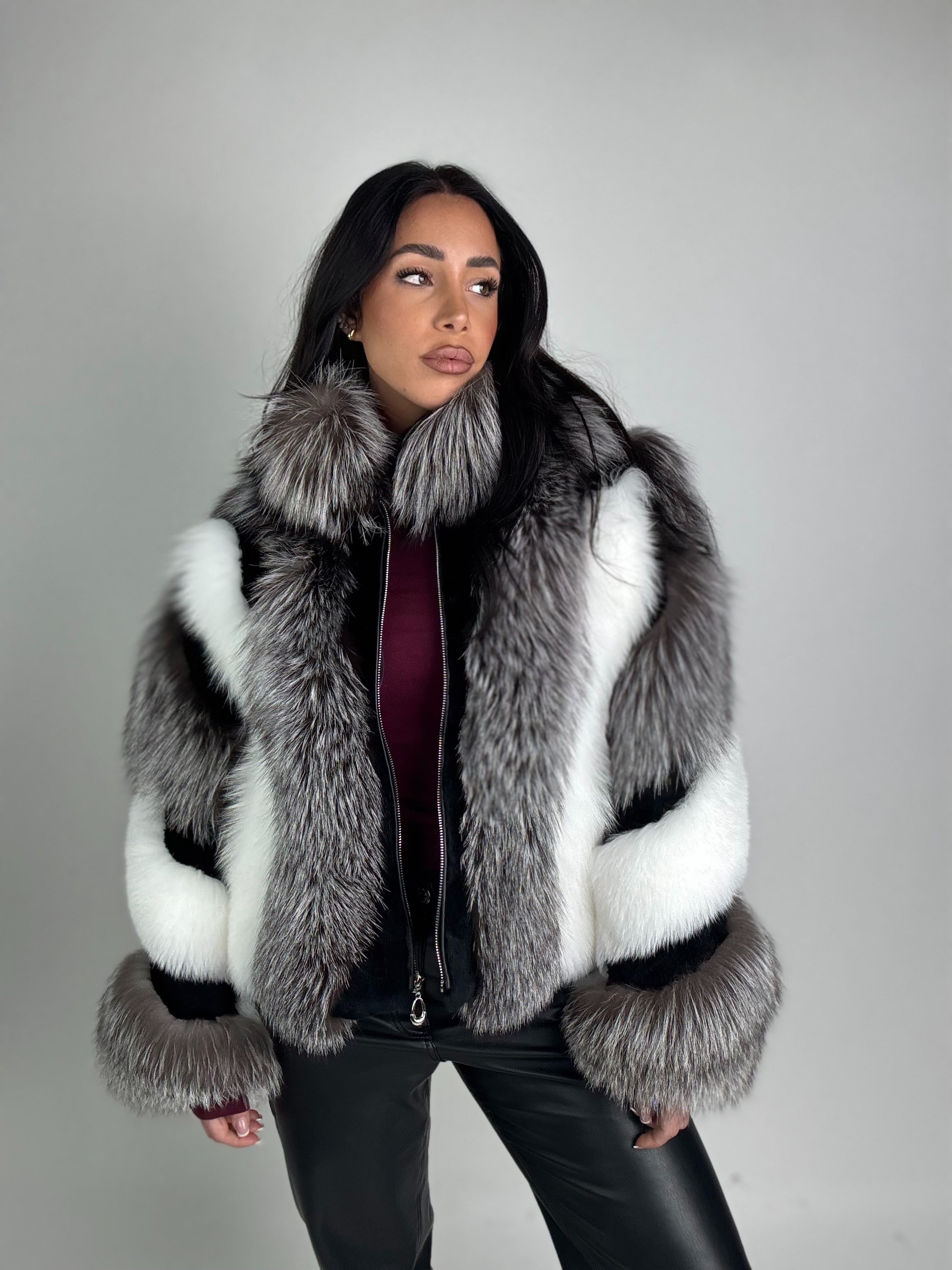 Bomber Joy in volpe argentata