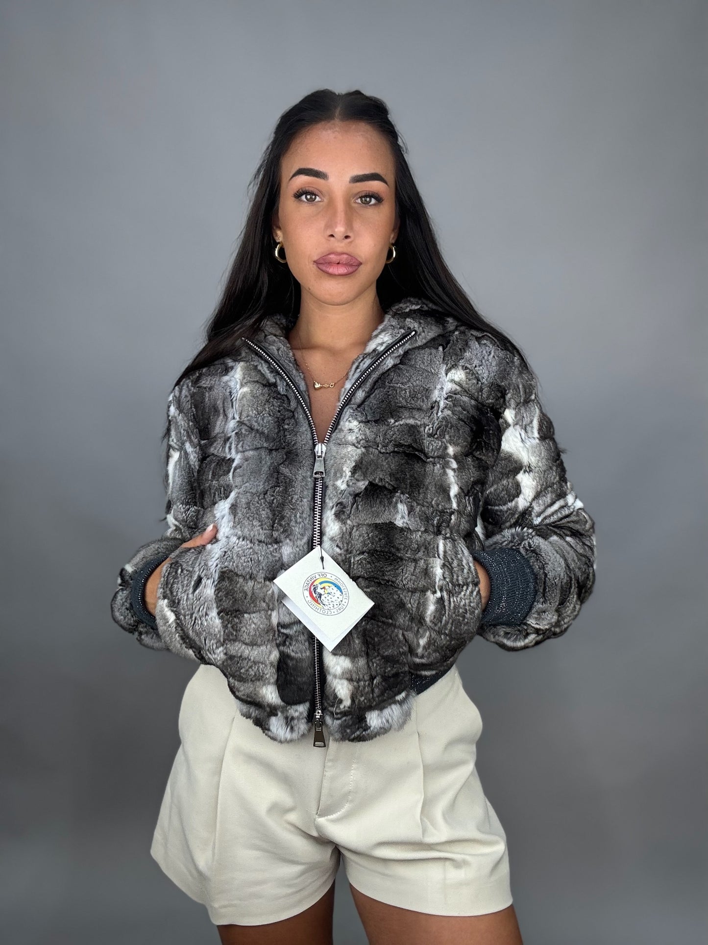 Chinchilla Bomber Jacket