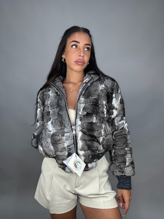 Chinchilla Bomber Jacket