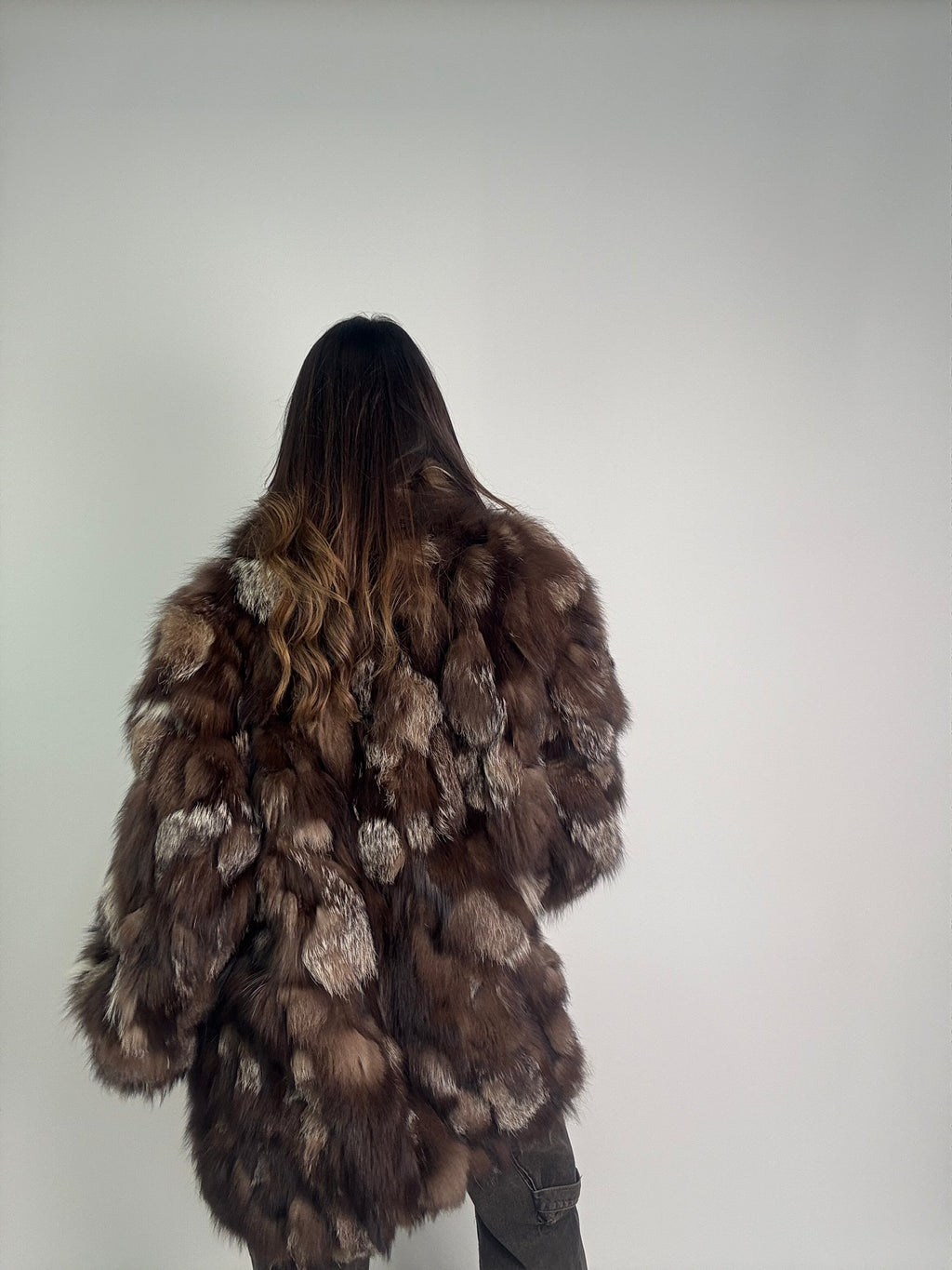 Giacca in volpe argentata N950