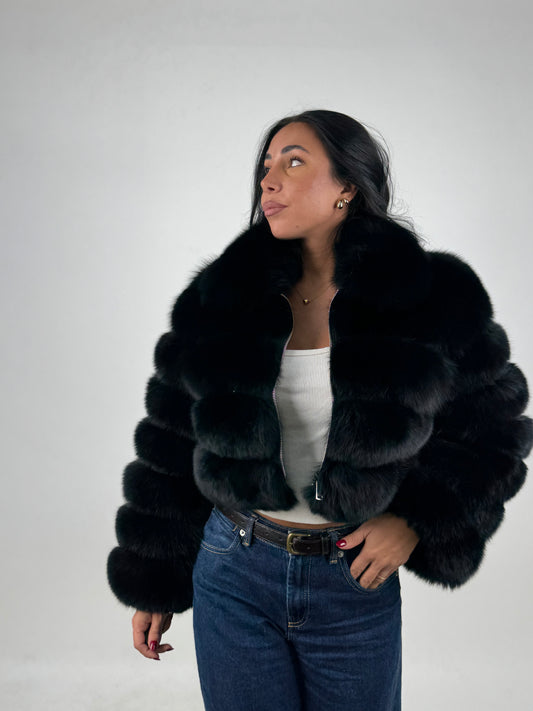 Giacca in volpe black N229