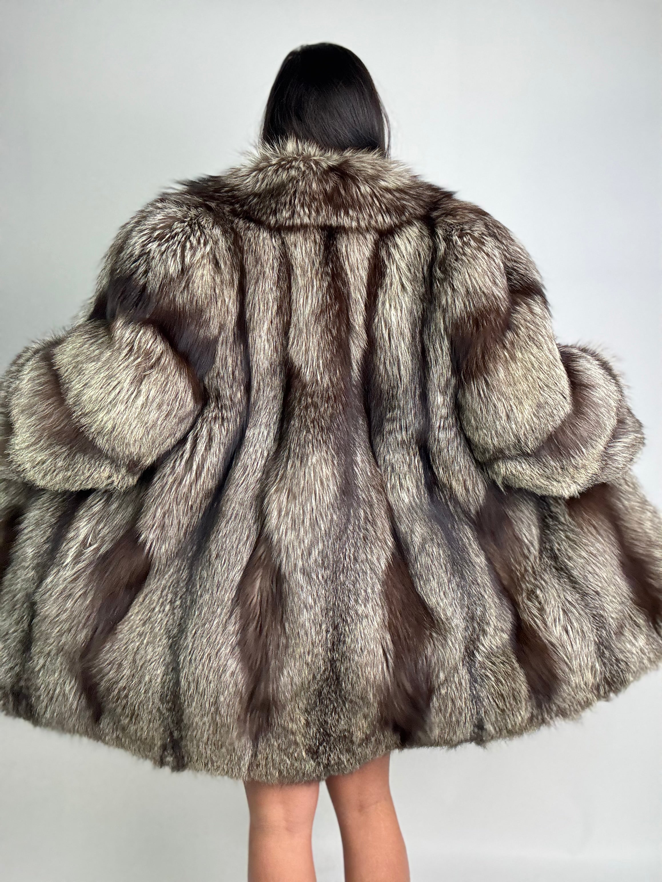 Giacca in volpe argentata N904