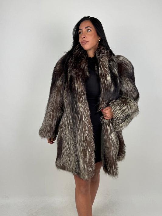 Giacca in volpe argentata N231