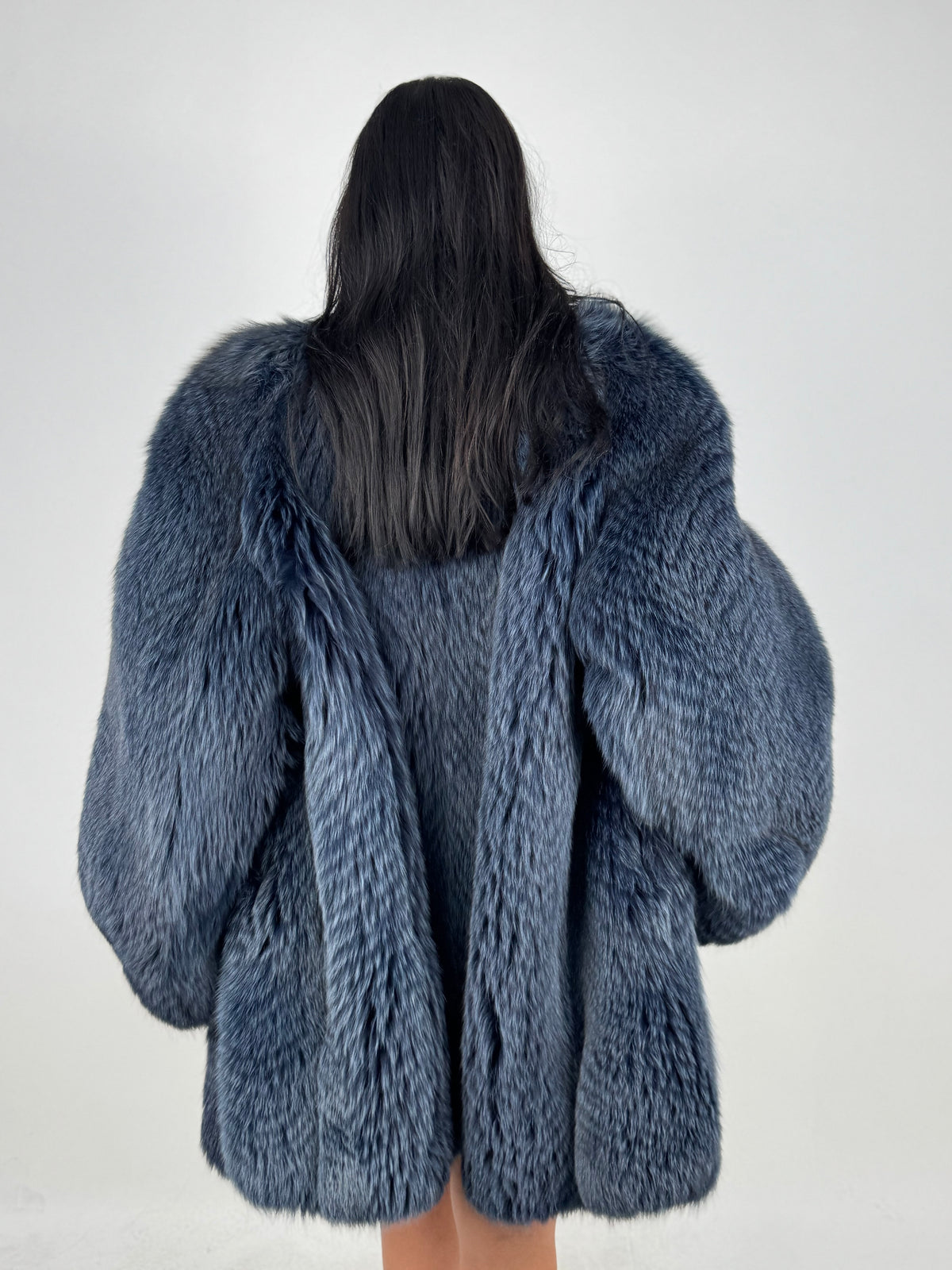 Giacca in volpe blue N233