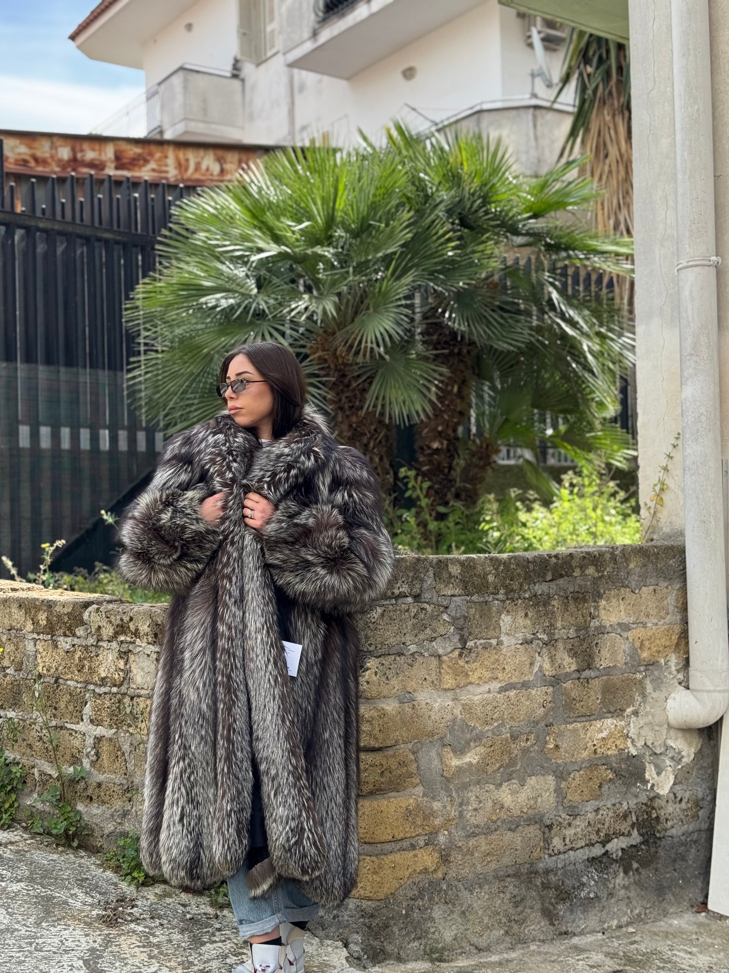 Cappotto in volpe agentata