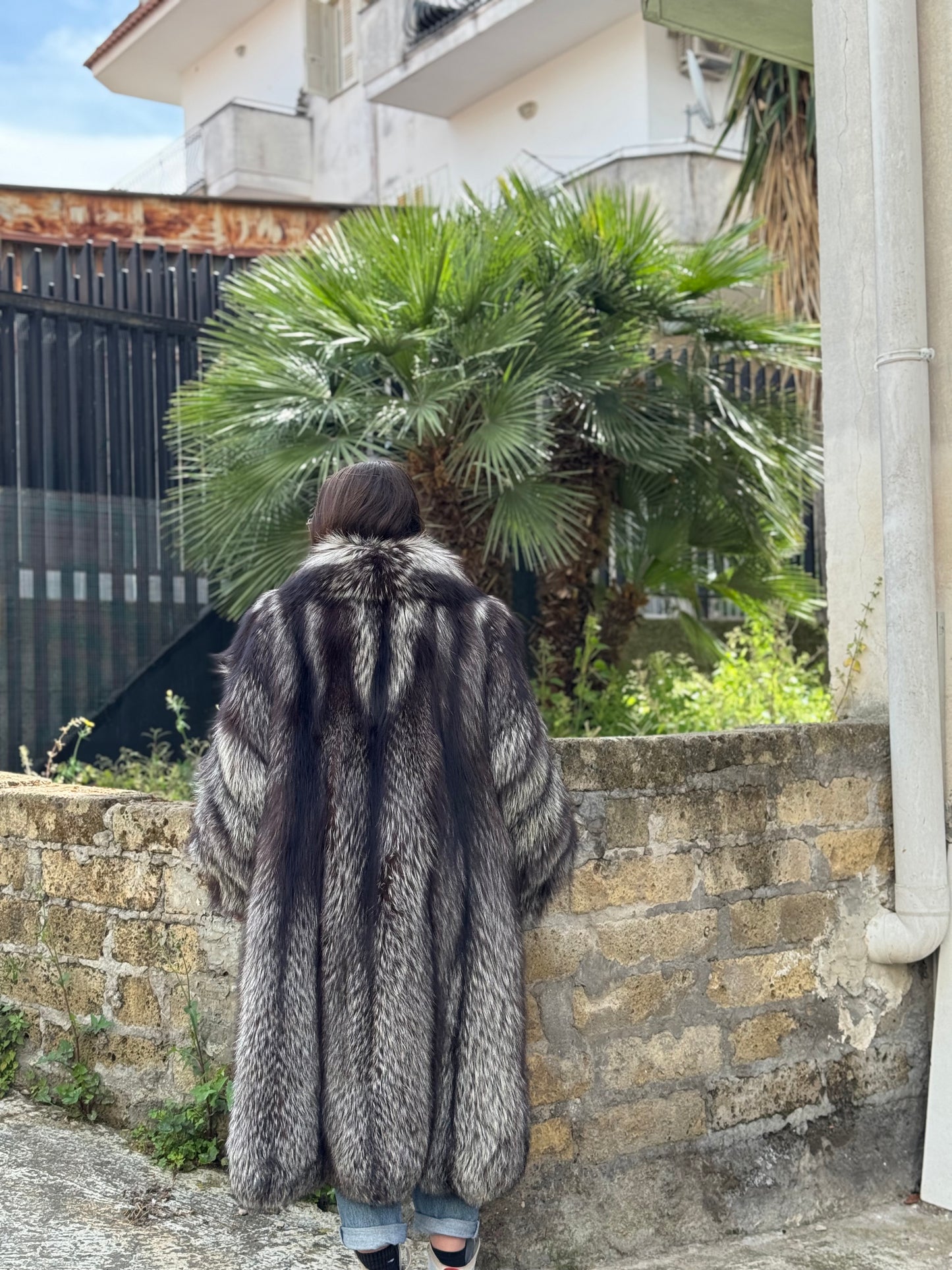 Cappotto in volpe agentata