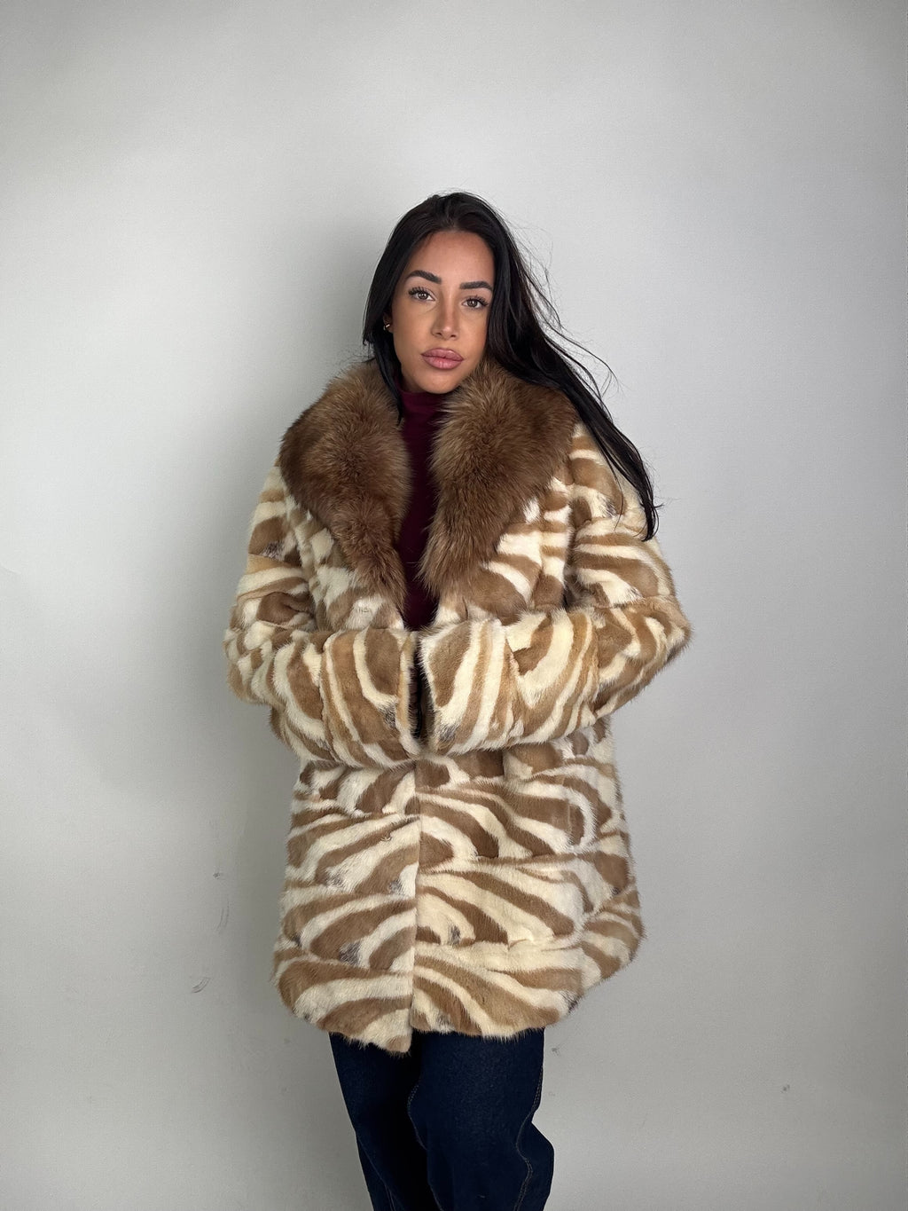 Cappotto in visone Coffee N417