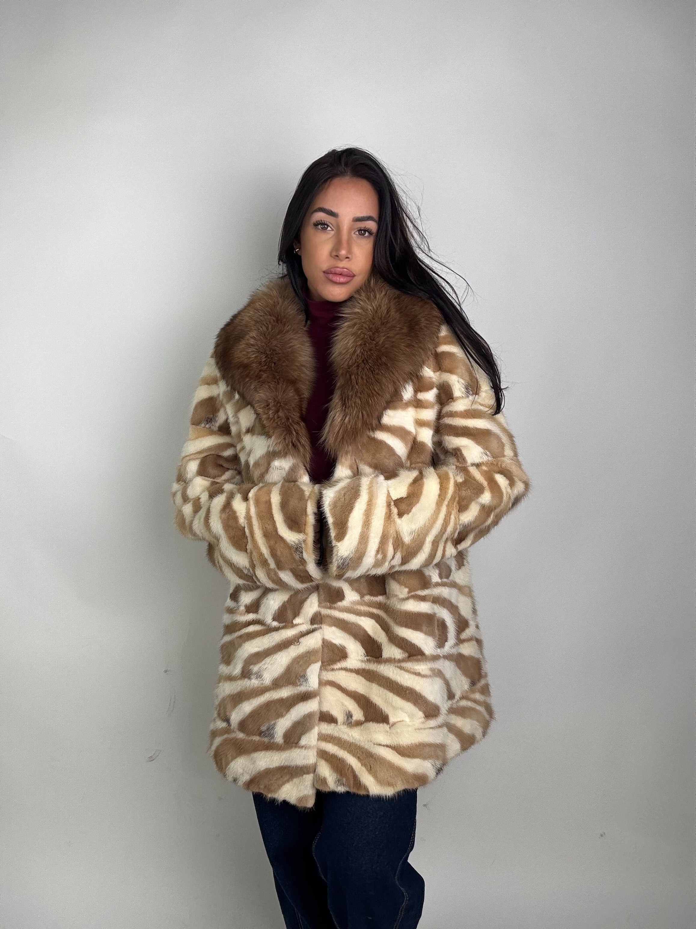 Cappotto in visone Coffee N417