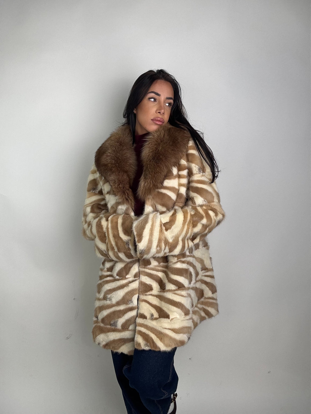 Cappotto in visone Coffee N417
