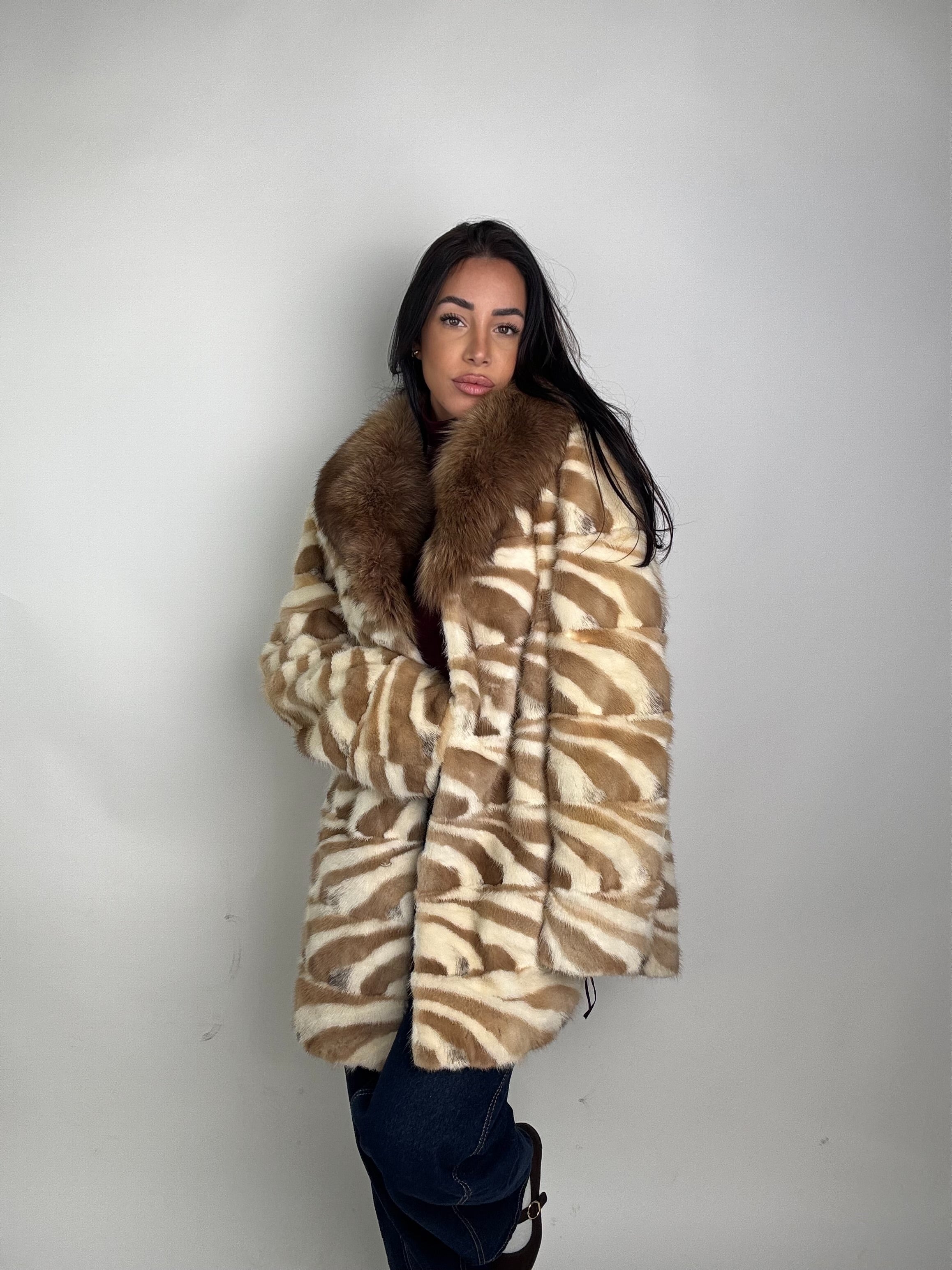 Cappotto in visone Coffee N417
