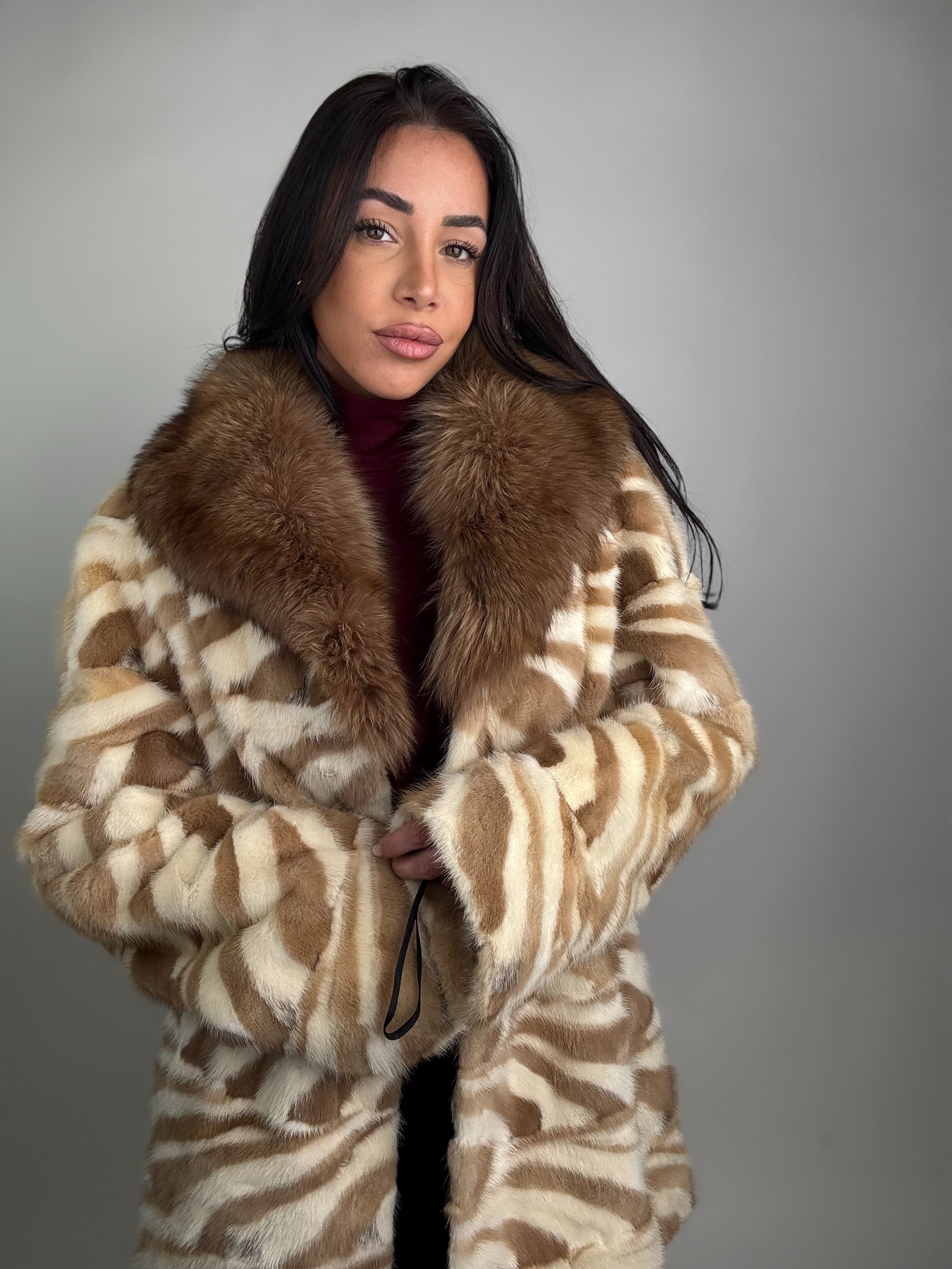 Cappotto in visone Coffee N417