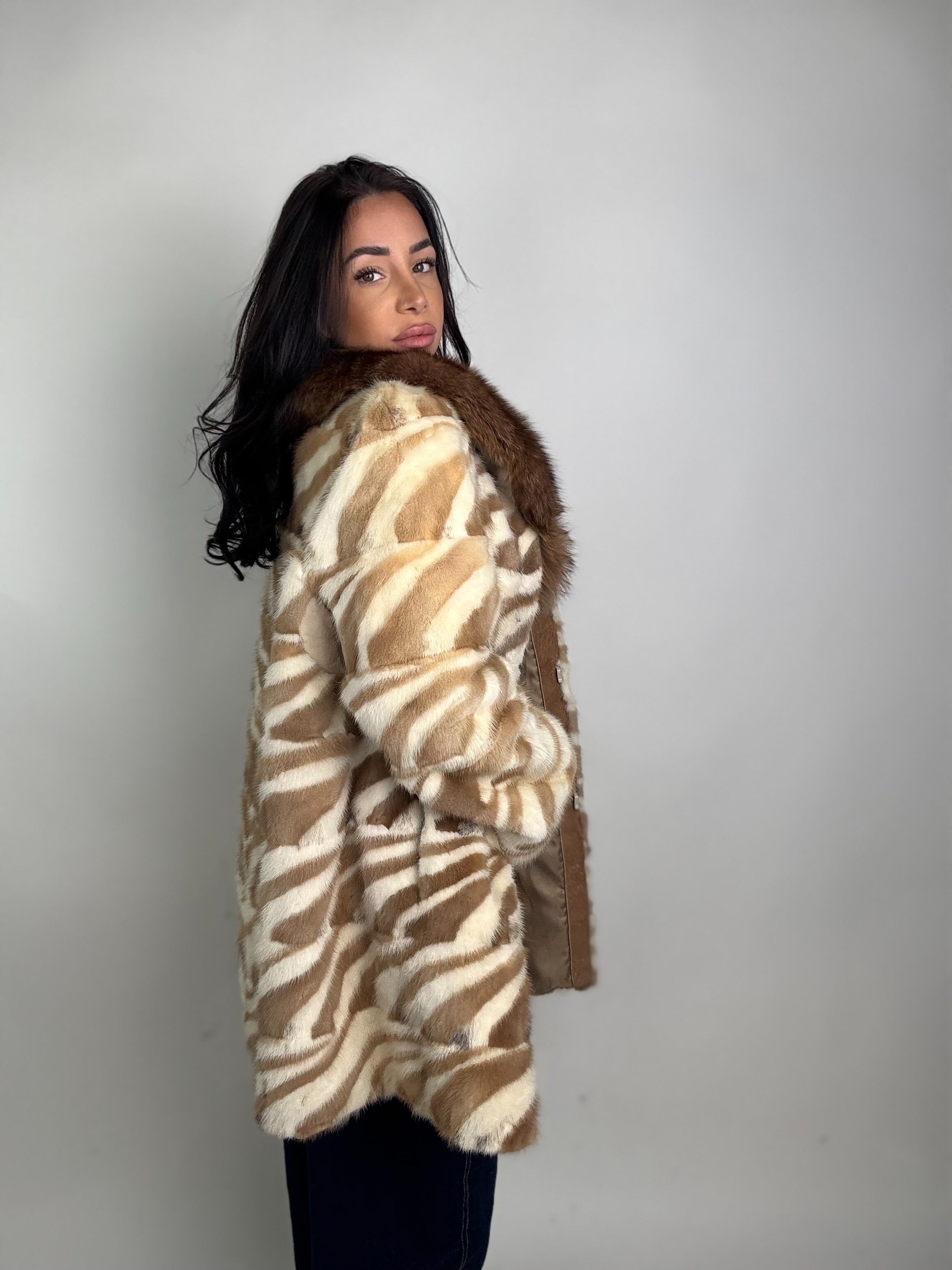 Cappotto in visone Coffee N417