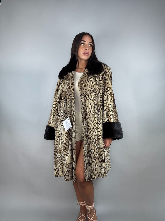 Cappotto in ocelot e visone