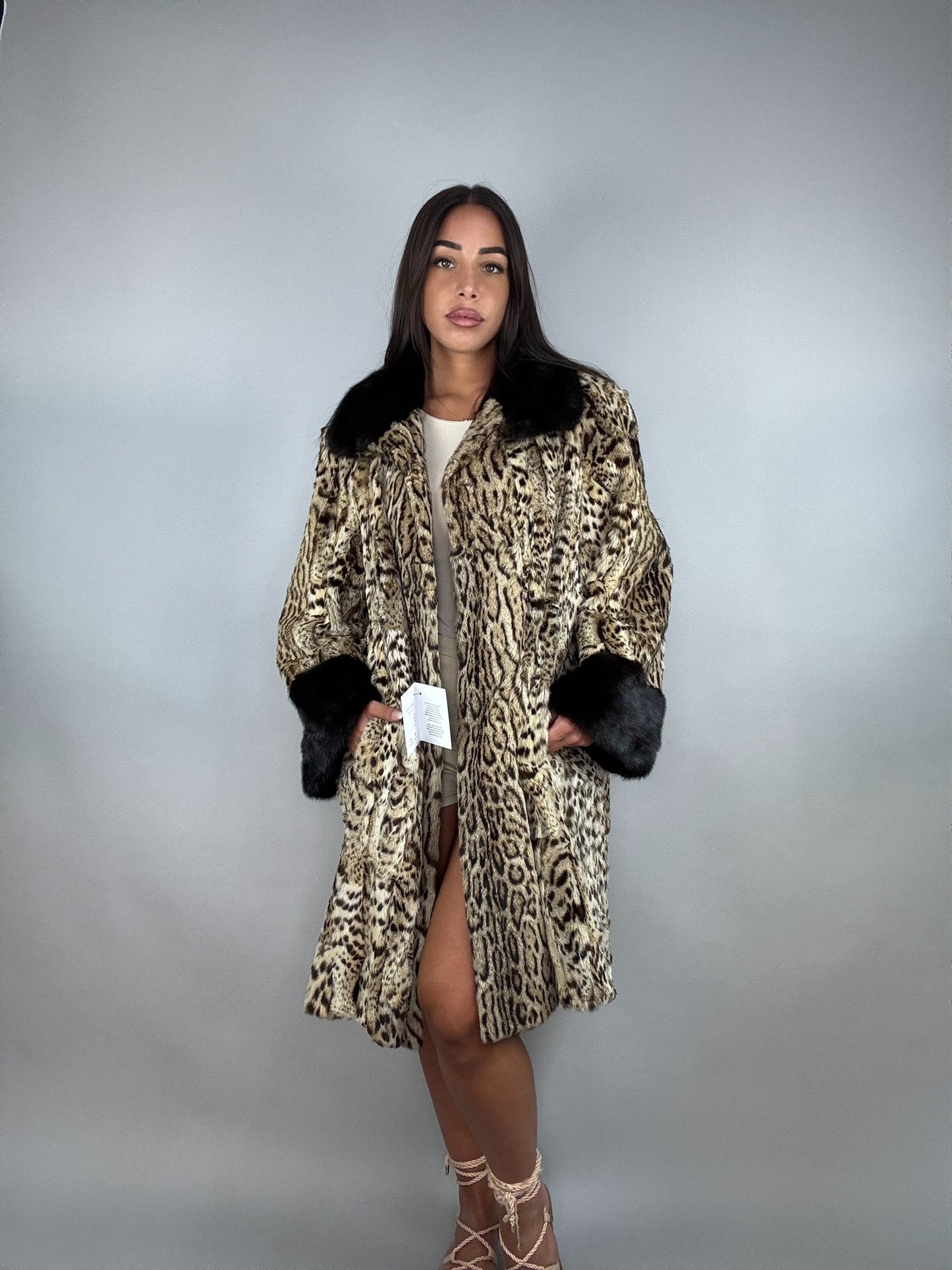 Cappotto in ocelot e visone