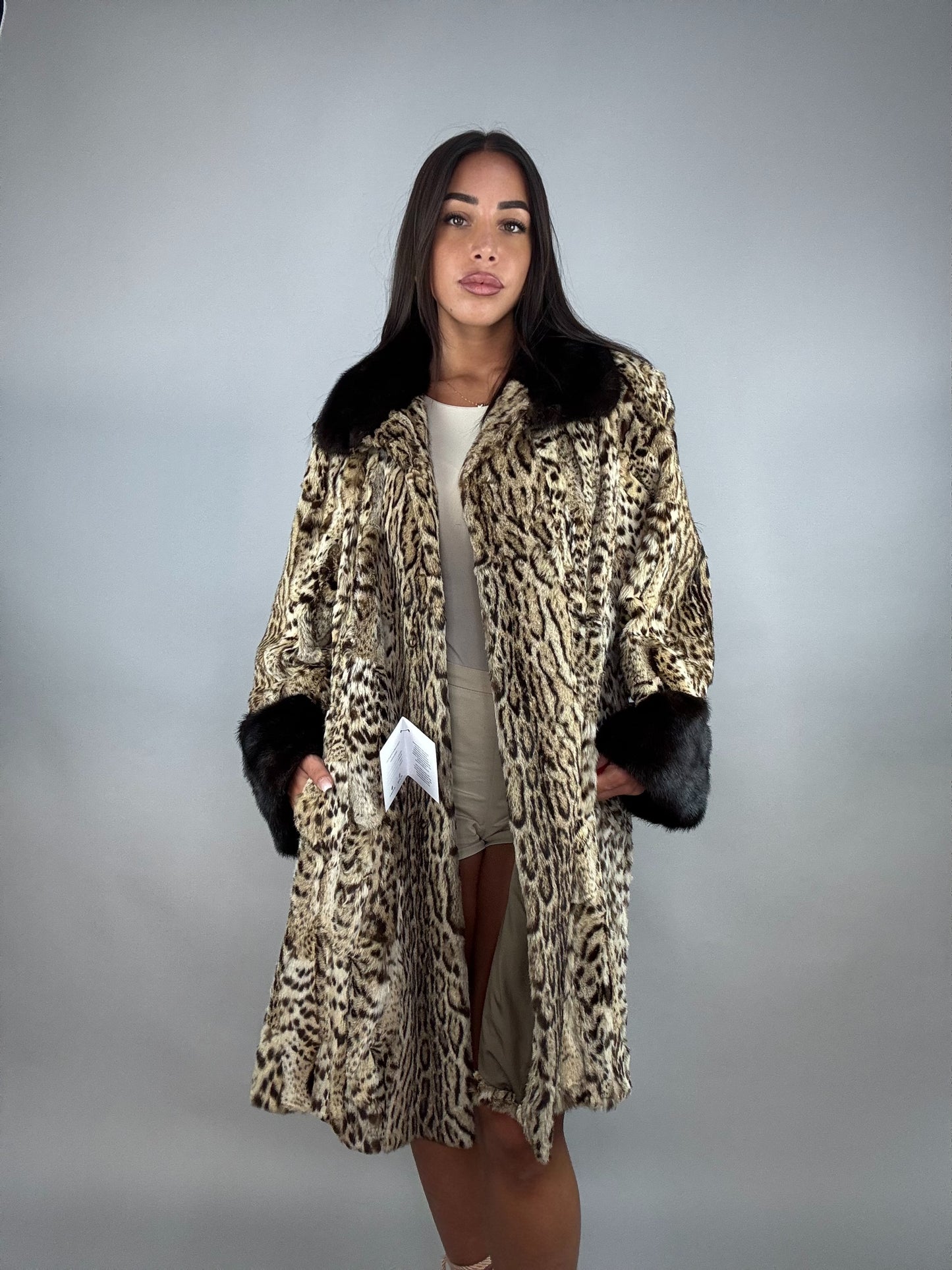 Cappotto in ocelot e visone