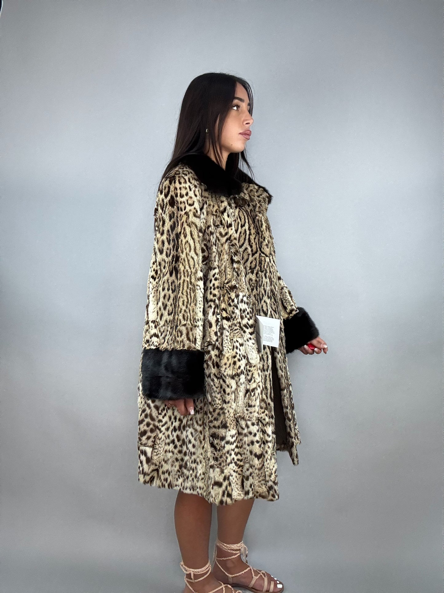Cappotto in ocelot e visone