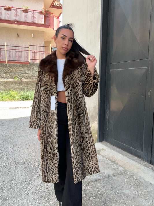 Cappotto in leopardo e zibellino