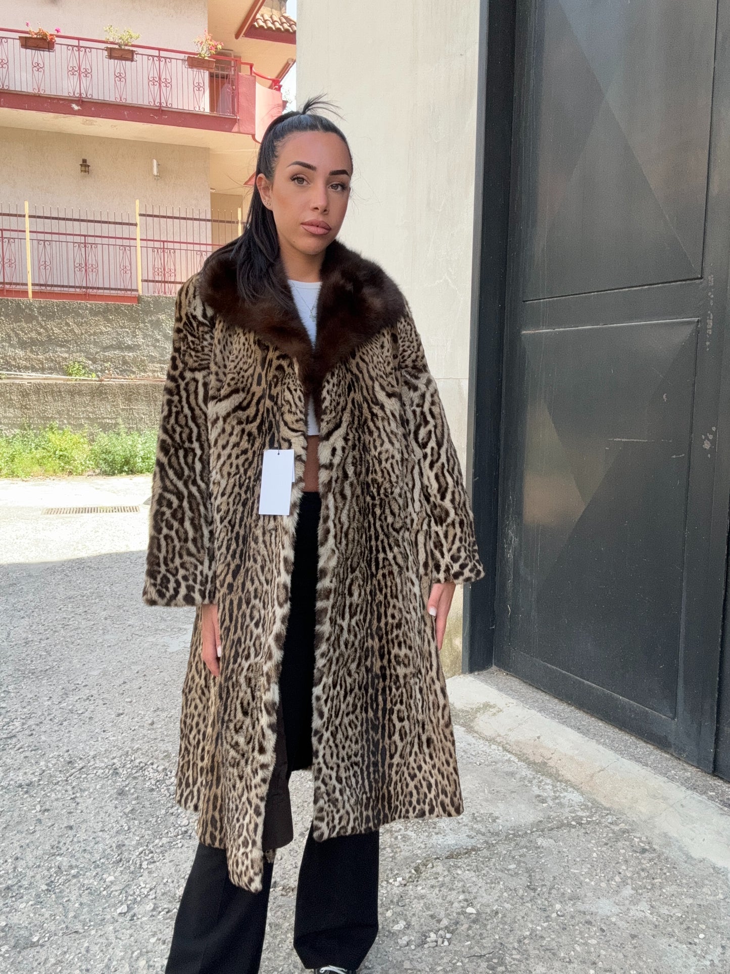 Cappotto in leopardo e zibellino