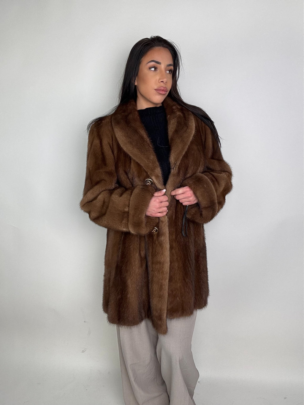 Cappotto in visone N419