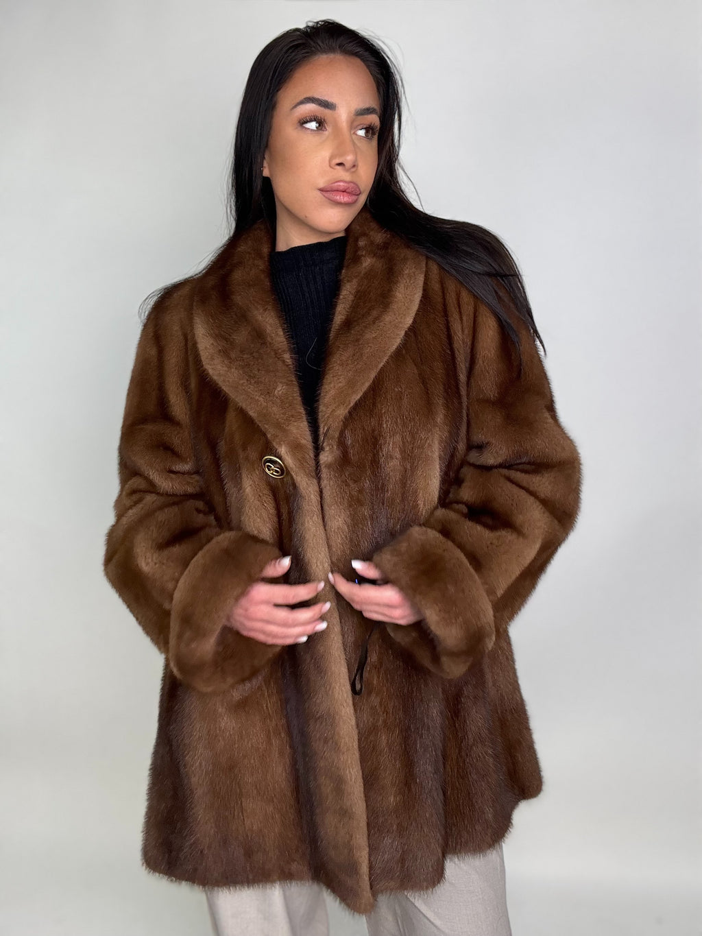 Cappotto in visone N419